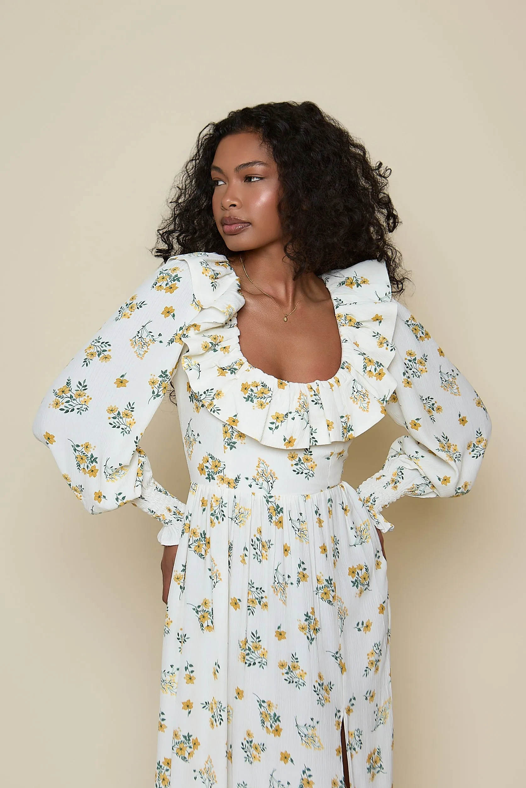 Florence Dress - Yellow Floral sold by Molby the Label product image thumbnail 4