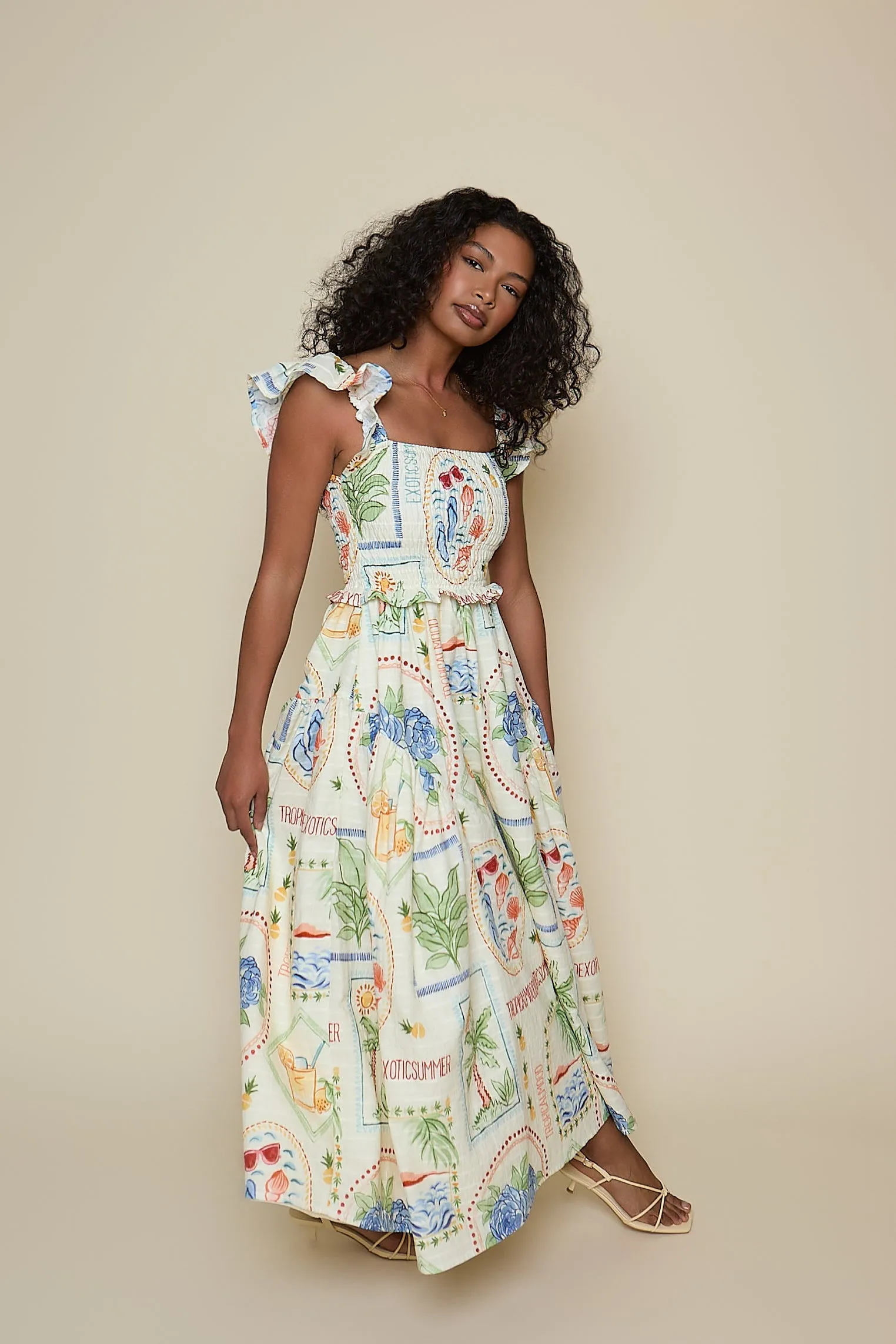 Nina Dress - Palm Print sold by Molby the Label product image thumbnail 4