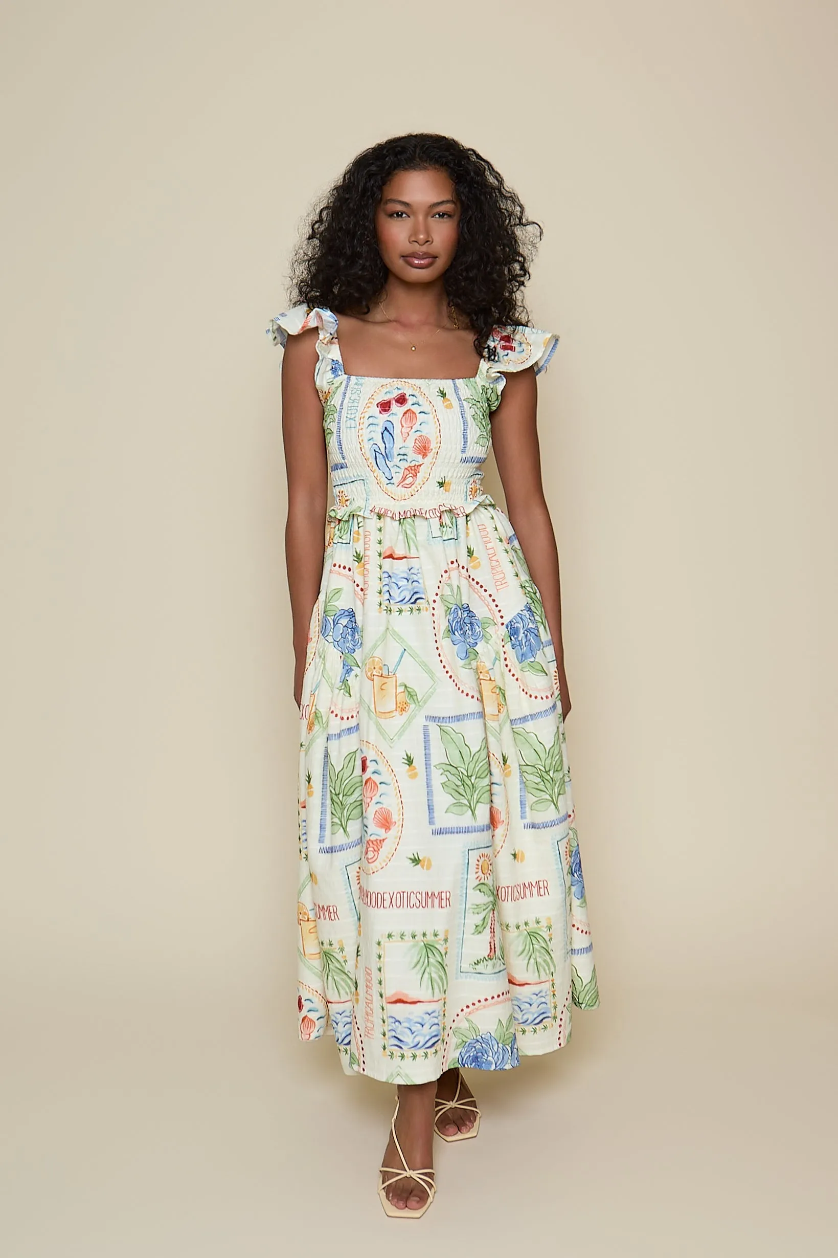 Nina Dress - Palm Print sold by Molby the Label product image thumbnail 3