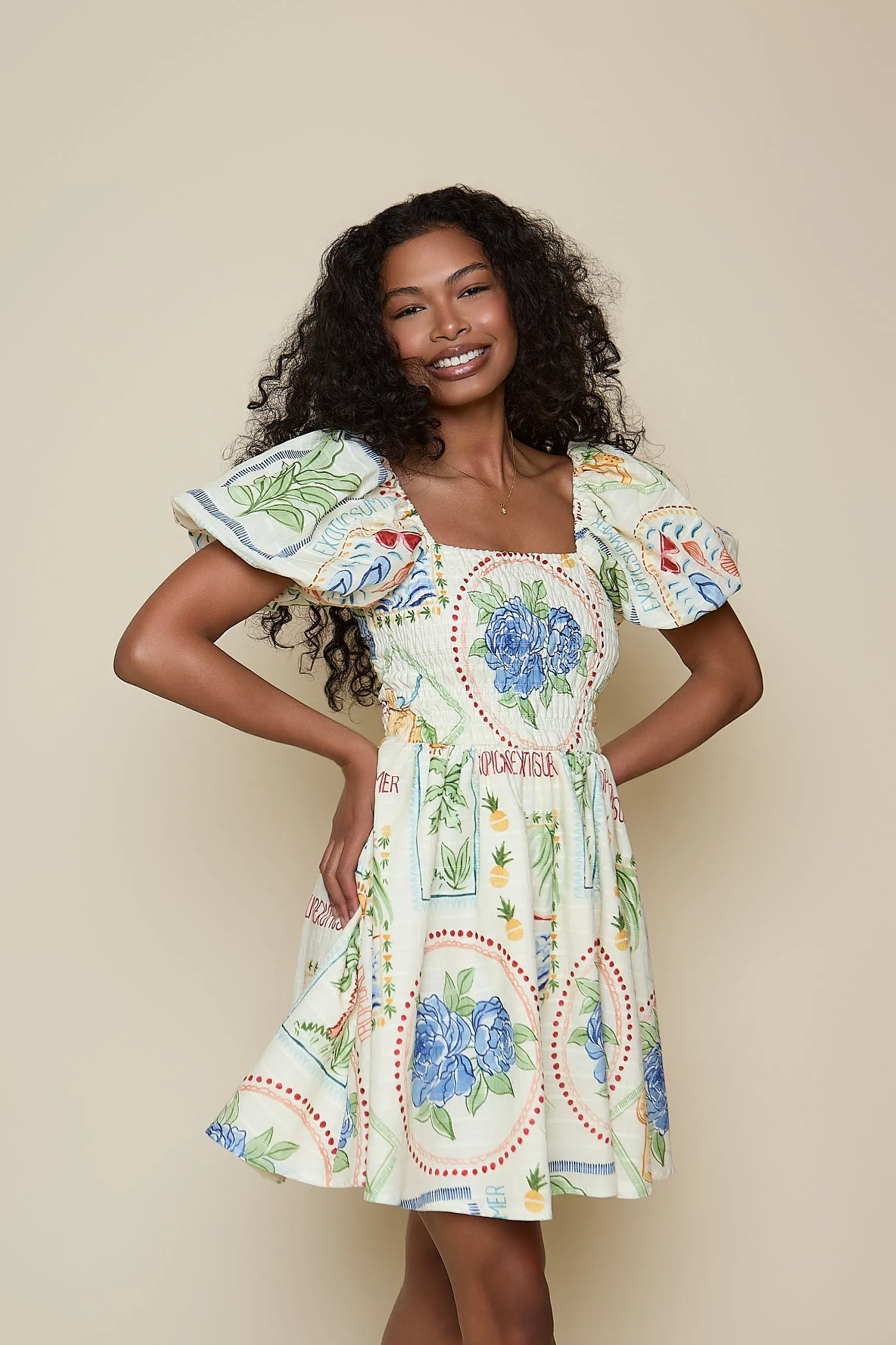 Eliza Dress - Palm Print sold by Molby the Label product image thumbnail 2