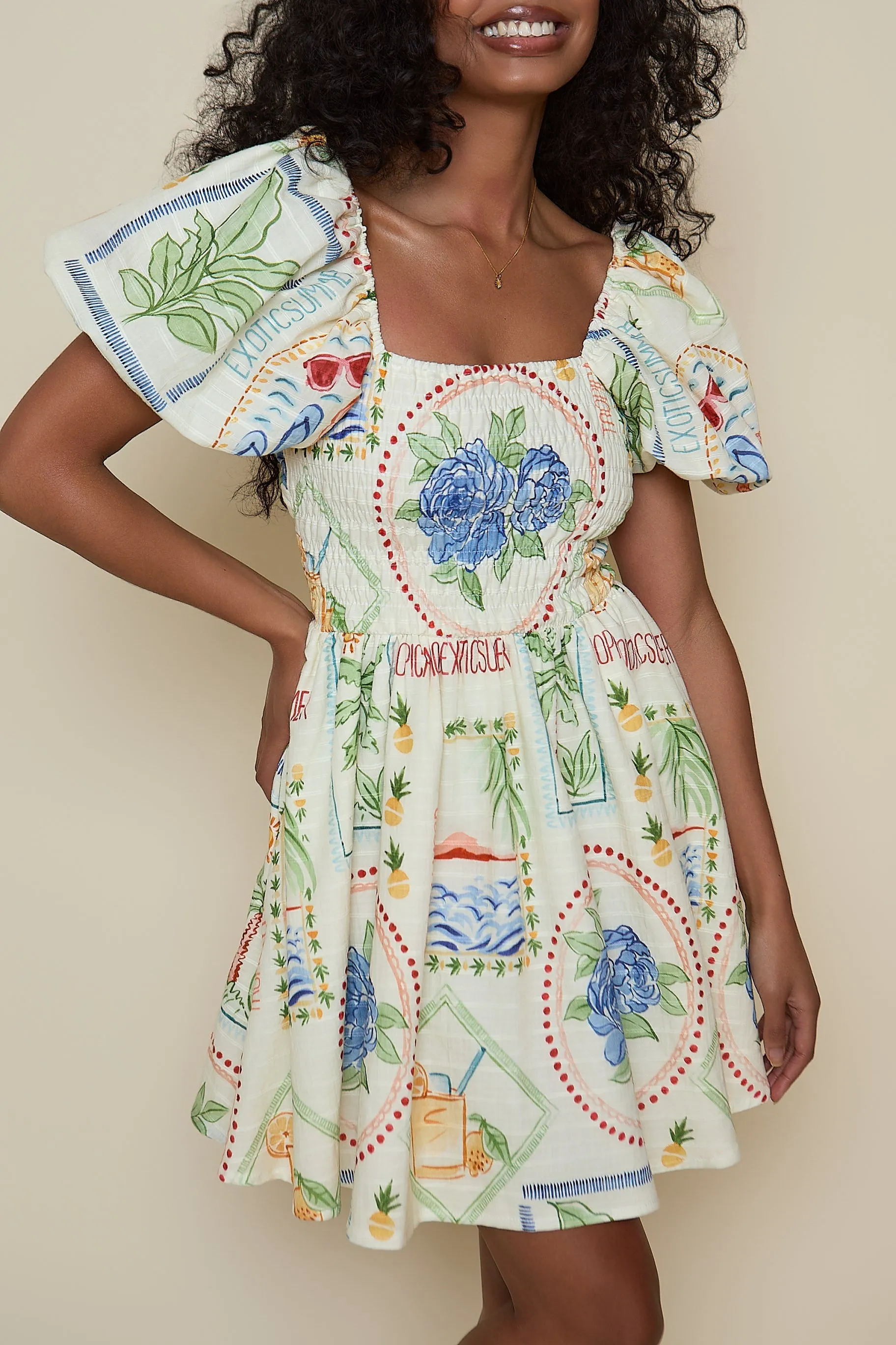 Eliza Dress - Palm Print sold by Molby the Label product image thumbnail 3