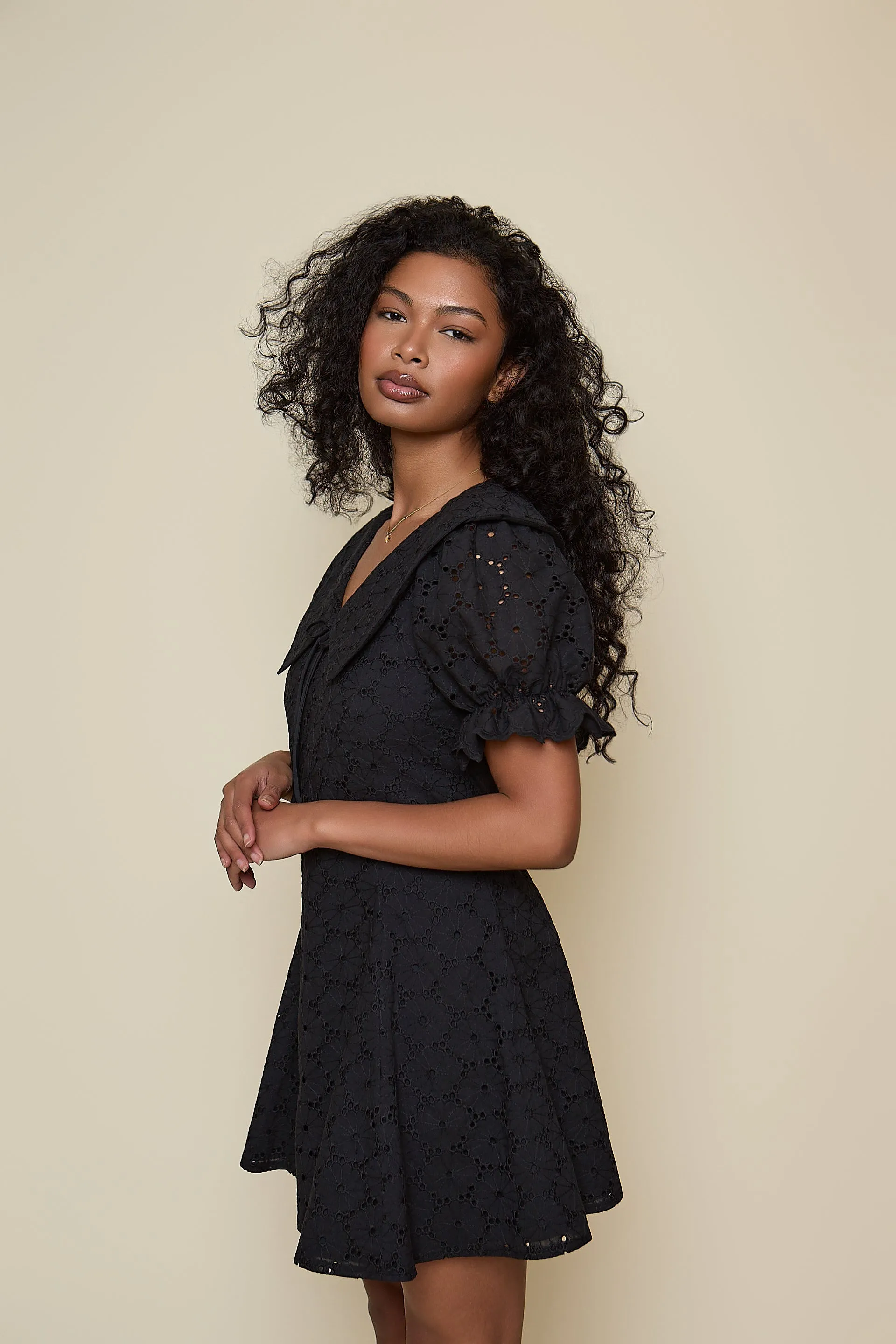 Annie Dress - Black Broderie sold by Molby the Label product image thumbnail 4