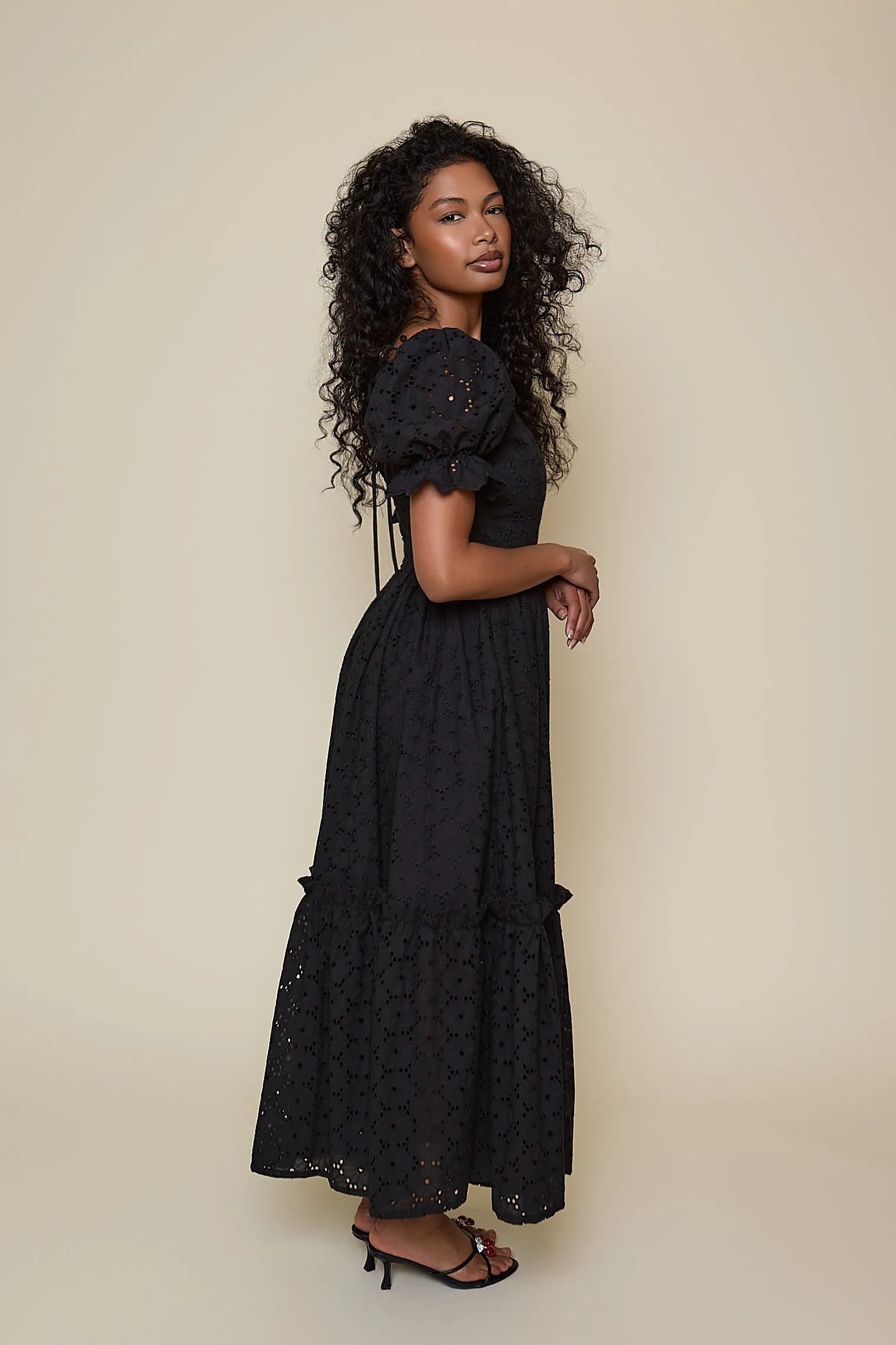 Delilah Dress - Black Broderie sold by Molby the Label product image thumbnail 3