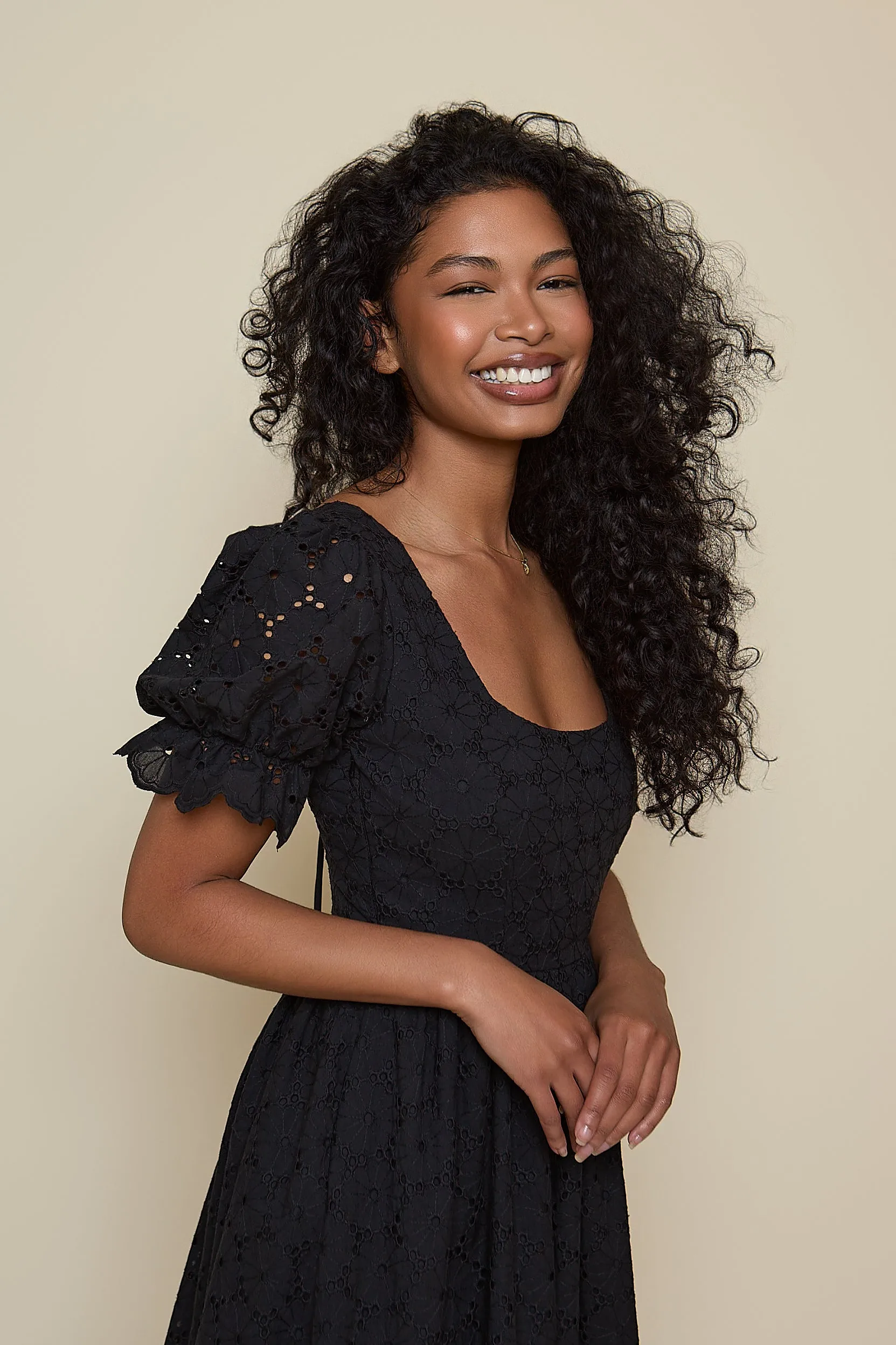 Delilah Dress - Black Broderie sold by Molby the Label product image thumbnail 5