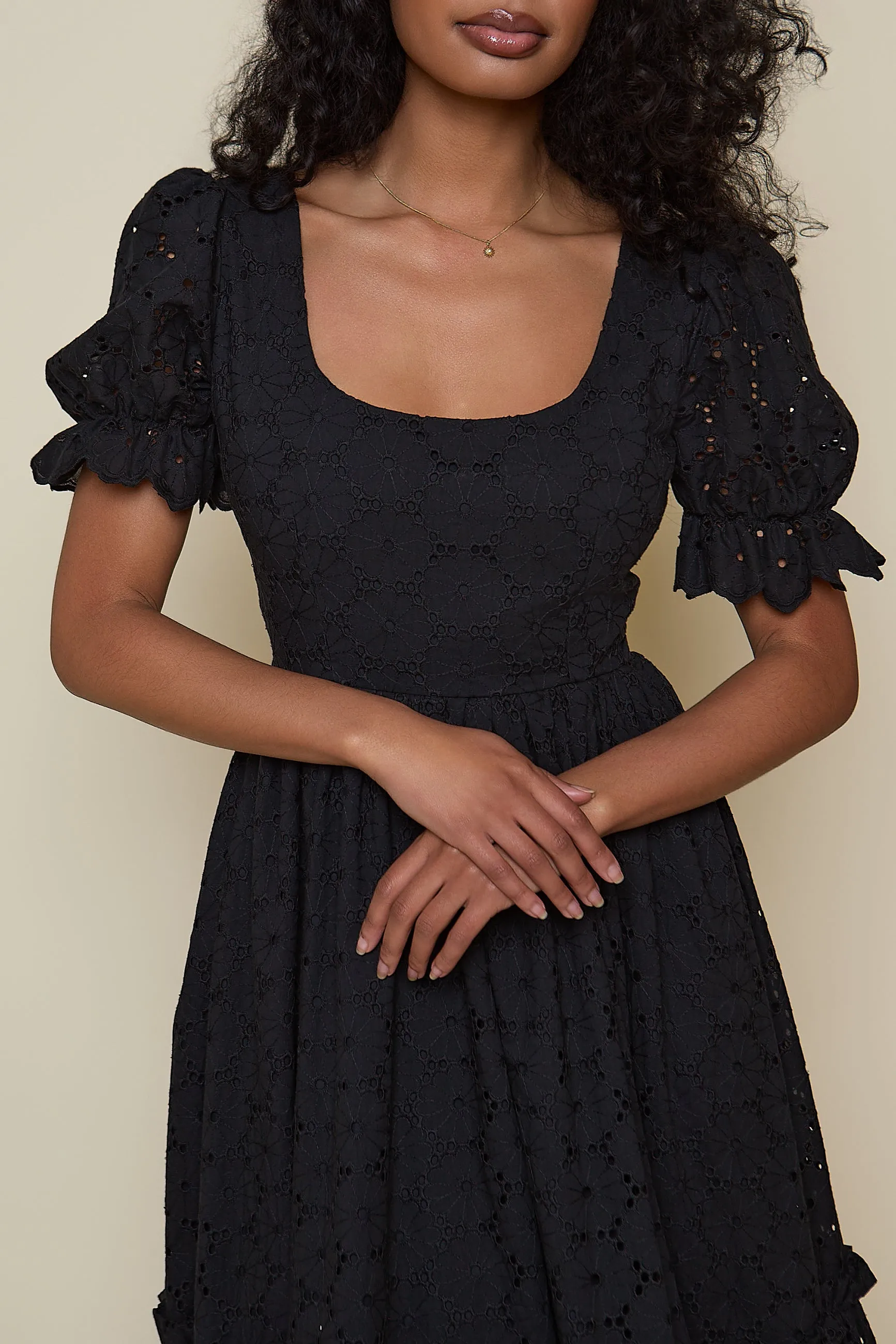 Delilah Dress - Black Broderie sold by Molby the Label product image thumbnail 2