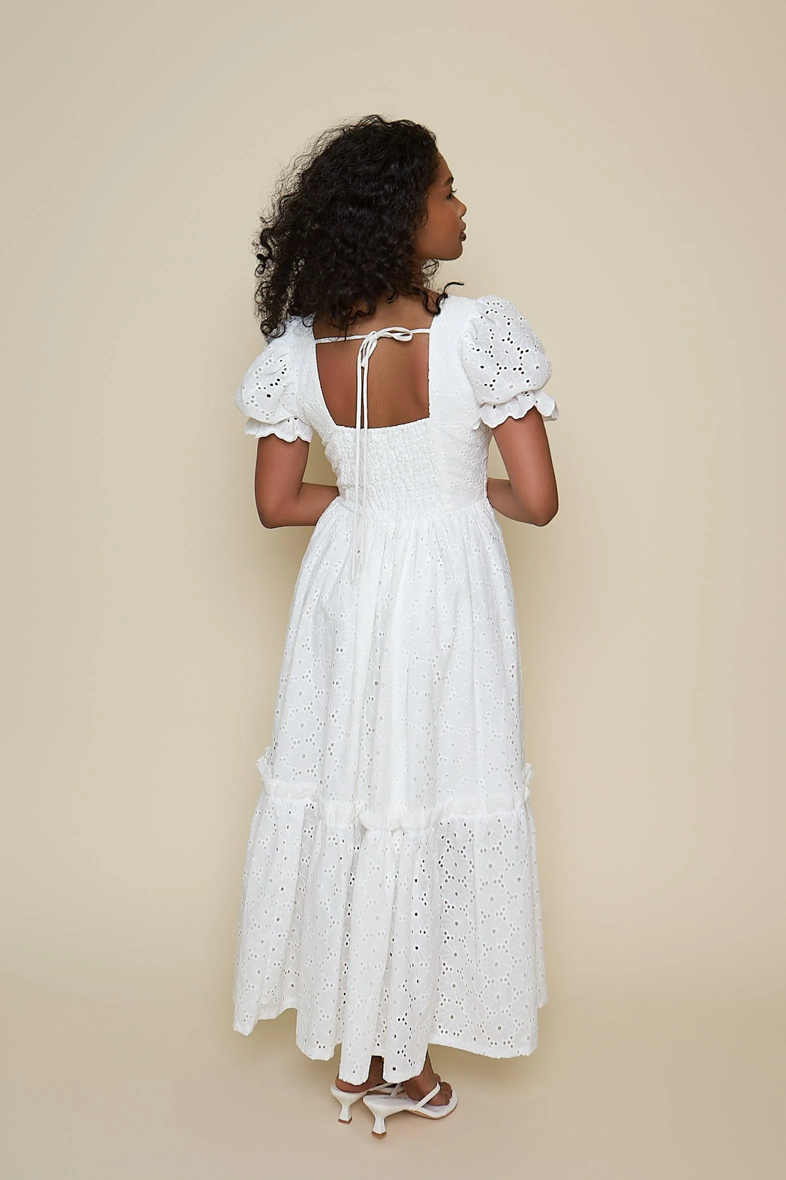 Delilah Dress - White Broderie sold by Molby the Label product image thumbnail 2