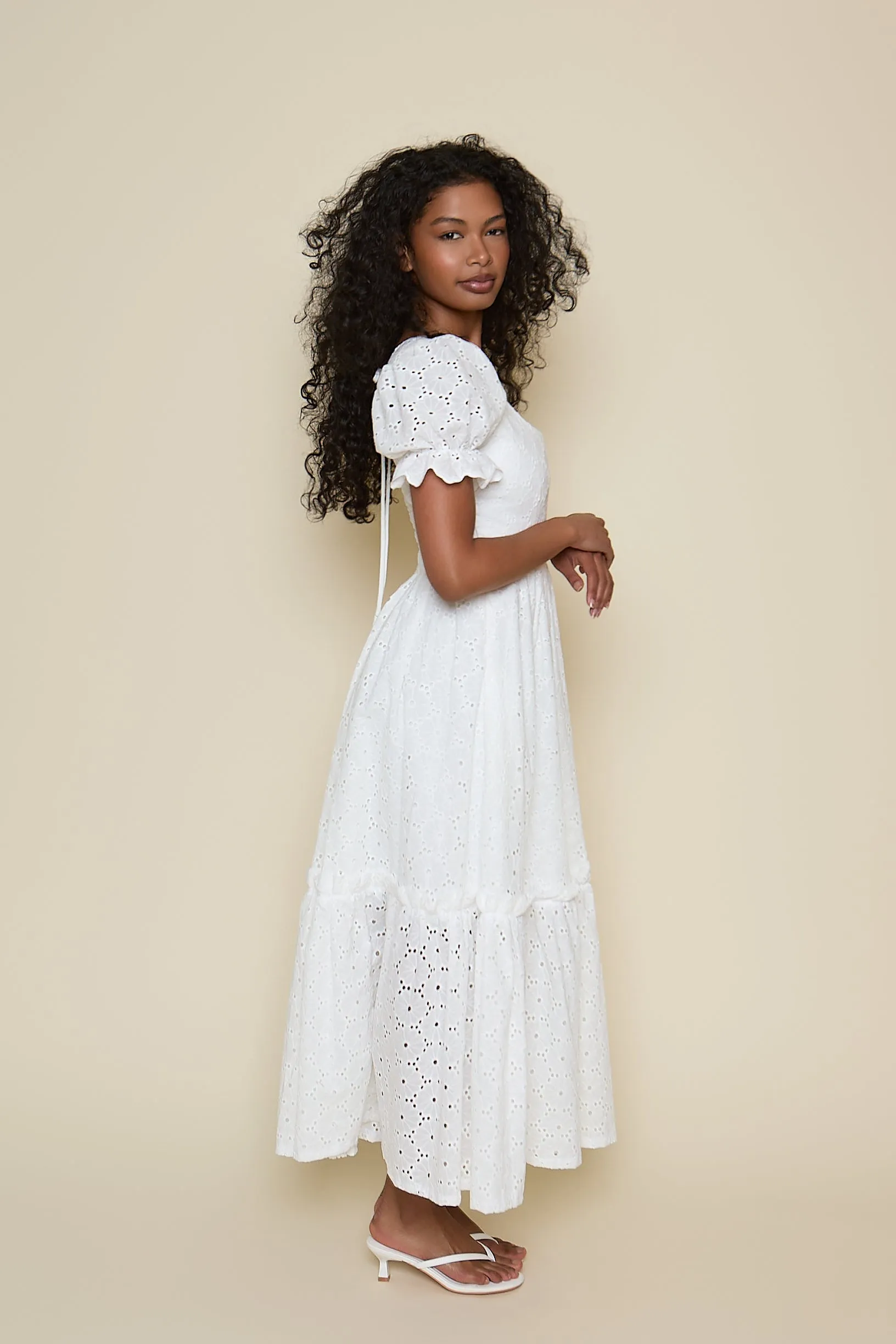 Delilah Dress - White Broderie sold by Molby the Label product image thumbnail 4