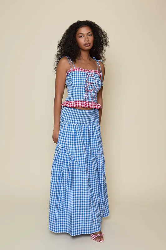 Winnie Top - Blue Gingham sold by Molby the Label
