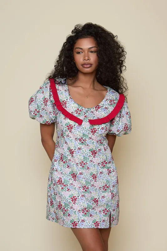 Olivia Dress - Red Floral sold by Molby the Label