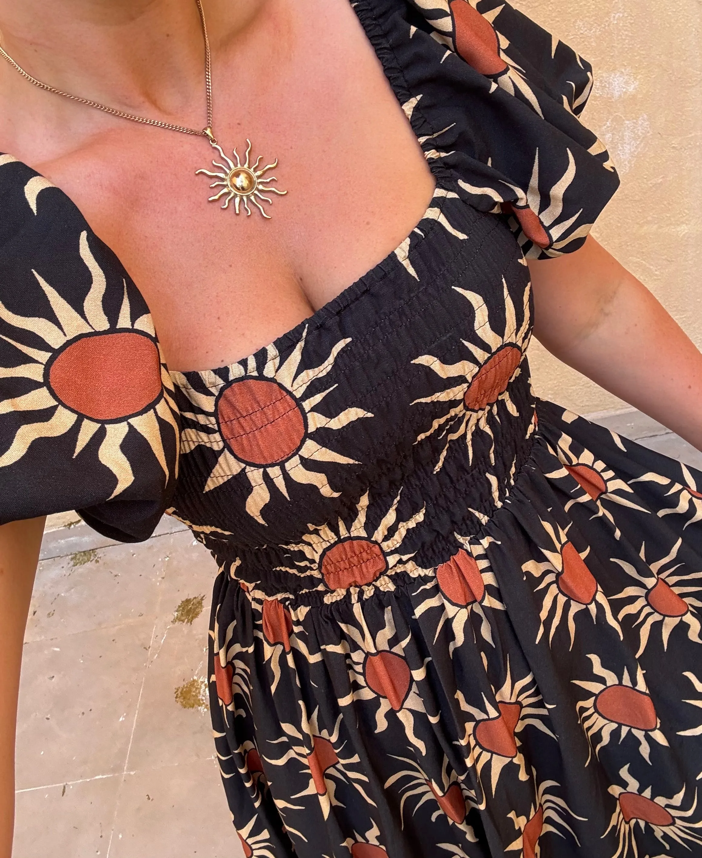 Olive Mini Dress - Sunshine Print sold by Molby the Label