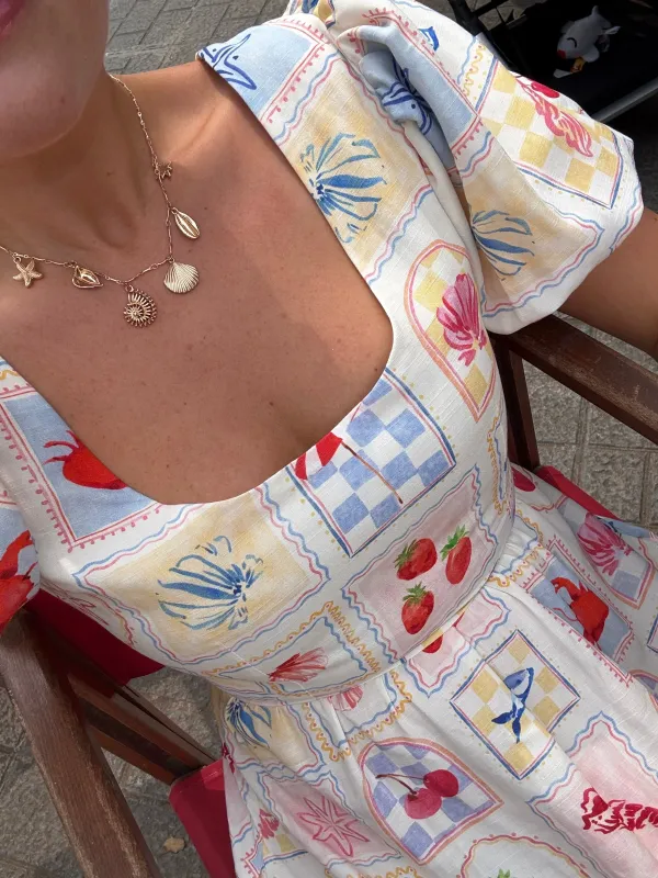 Delilah Dress - Shell Print sold by Molby the Label