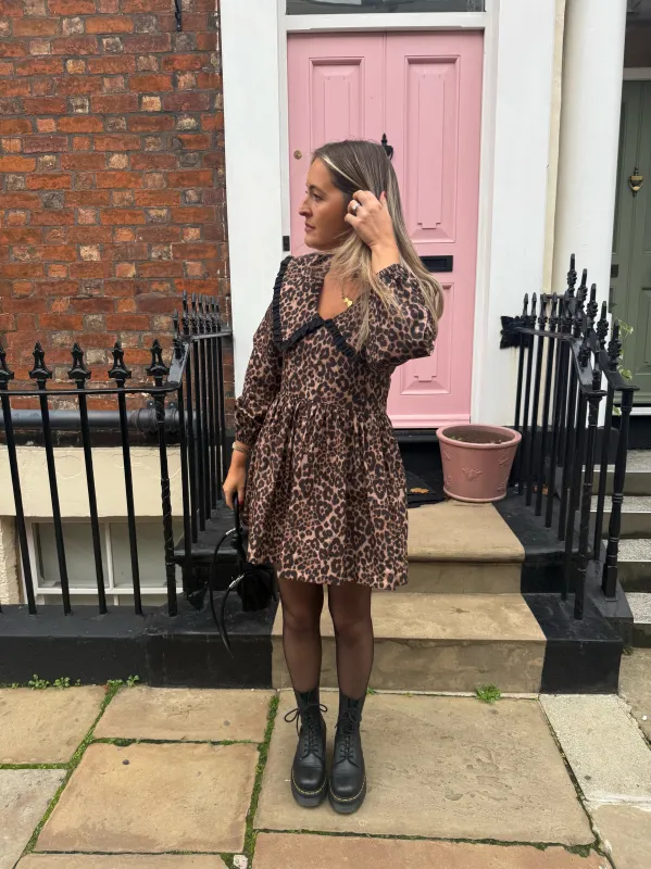 Bertie Dress - Leopard Mini sold by Molby the Label
