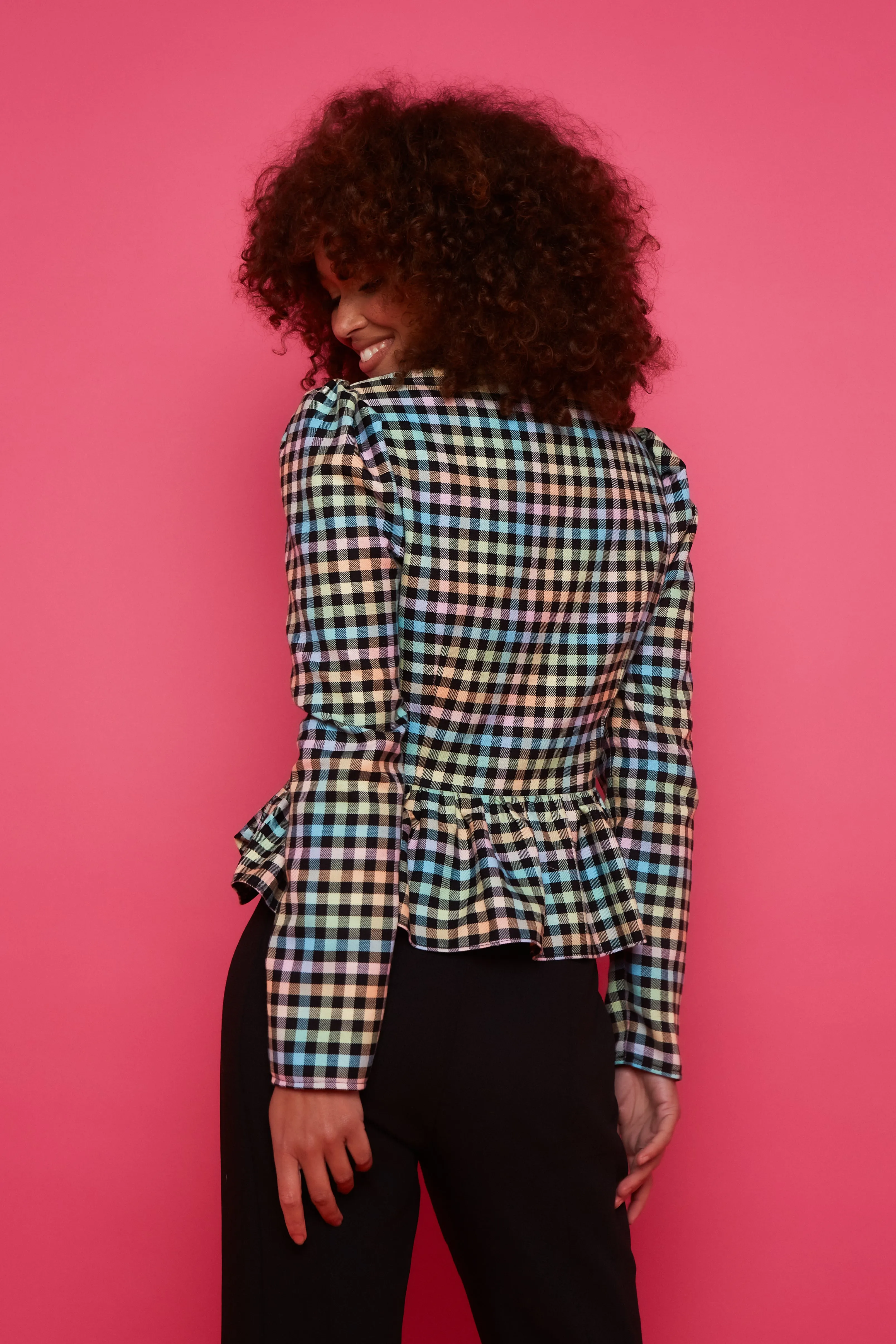 Roxy Top - Multi Check STOCK sold by Molby the Label product image thumbnail 4
