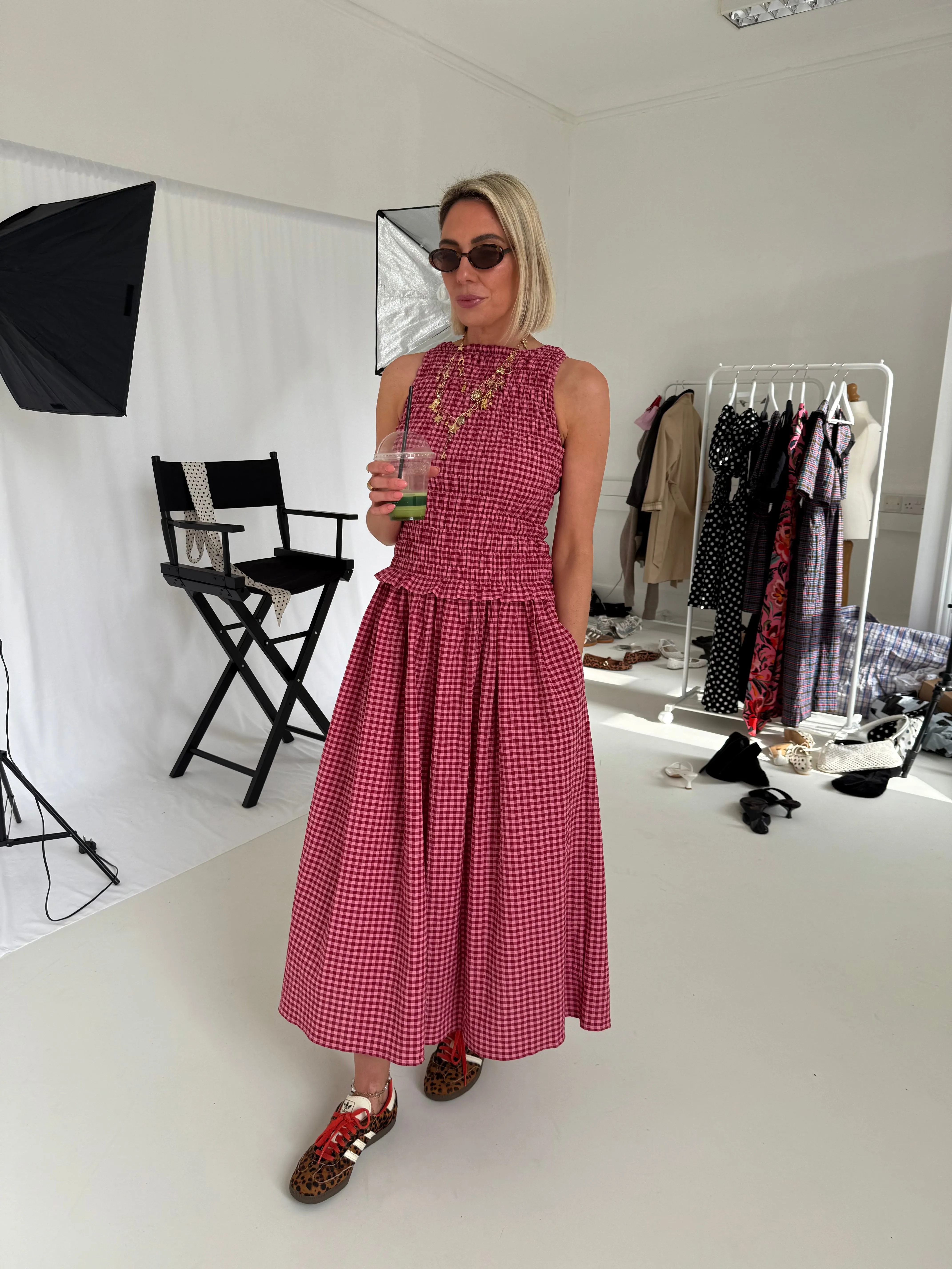 Pippa Dress - Burgundy Gingham sold by Molby the Label product image thumbnail 2
