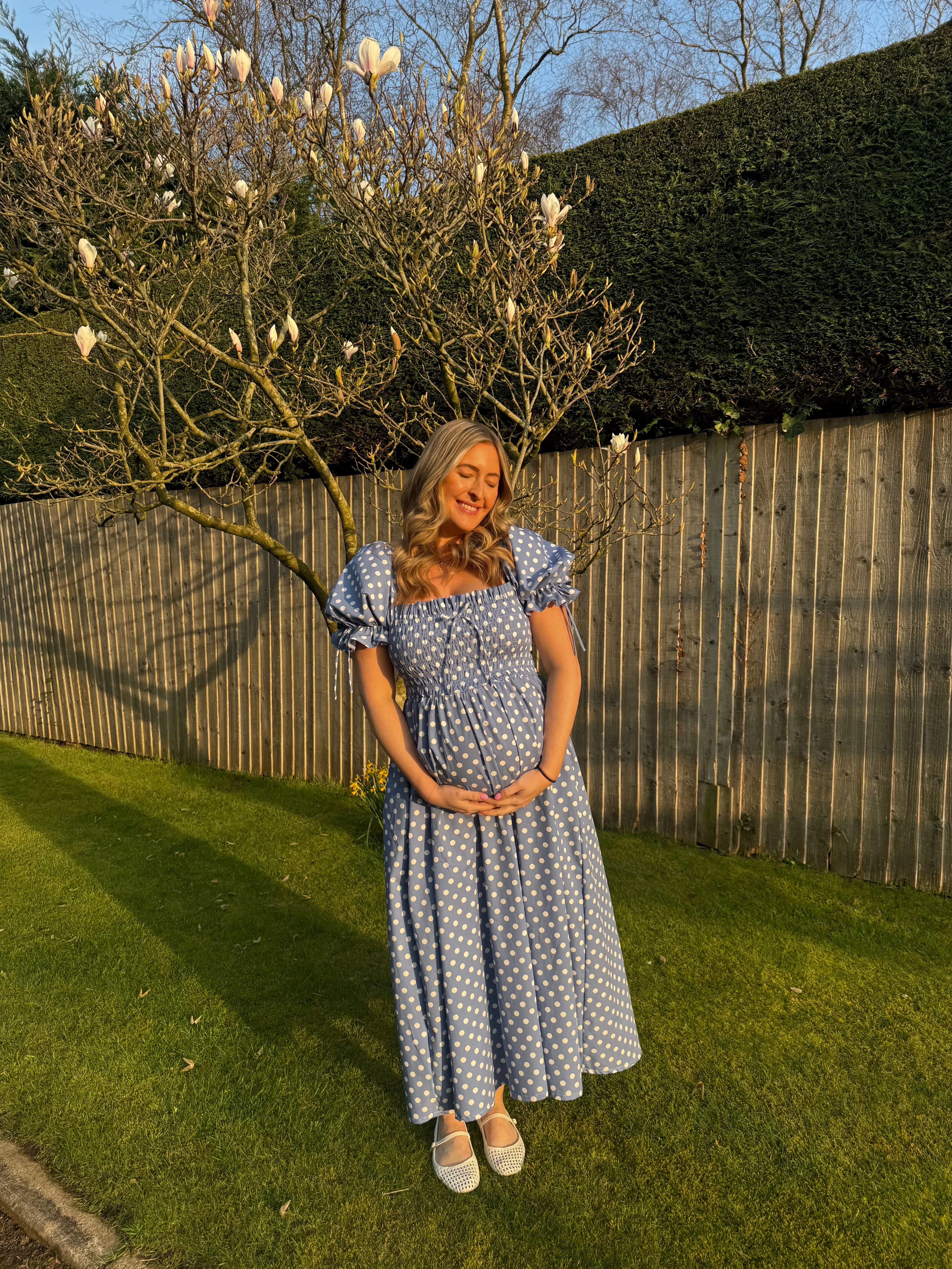 Lottie Dress - Blue Polka Dot sold by Molby the Label