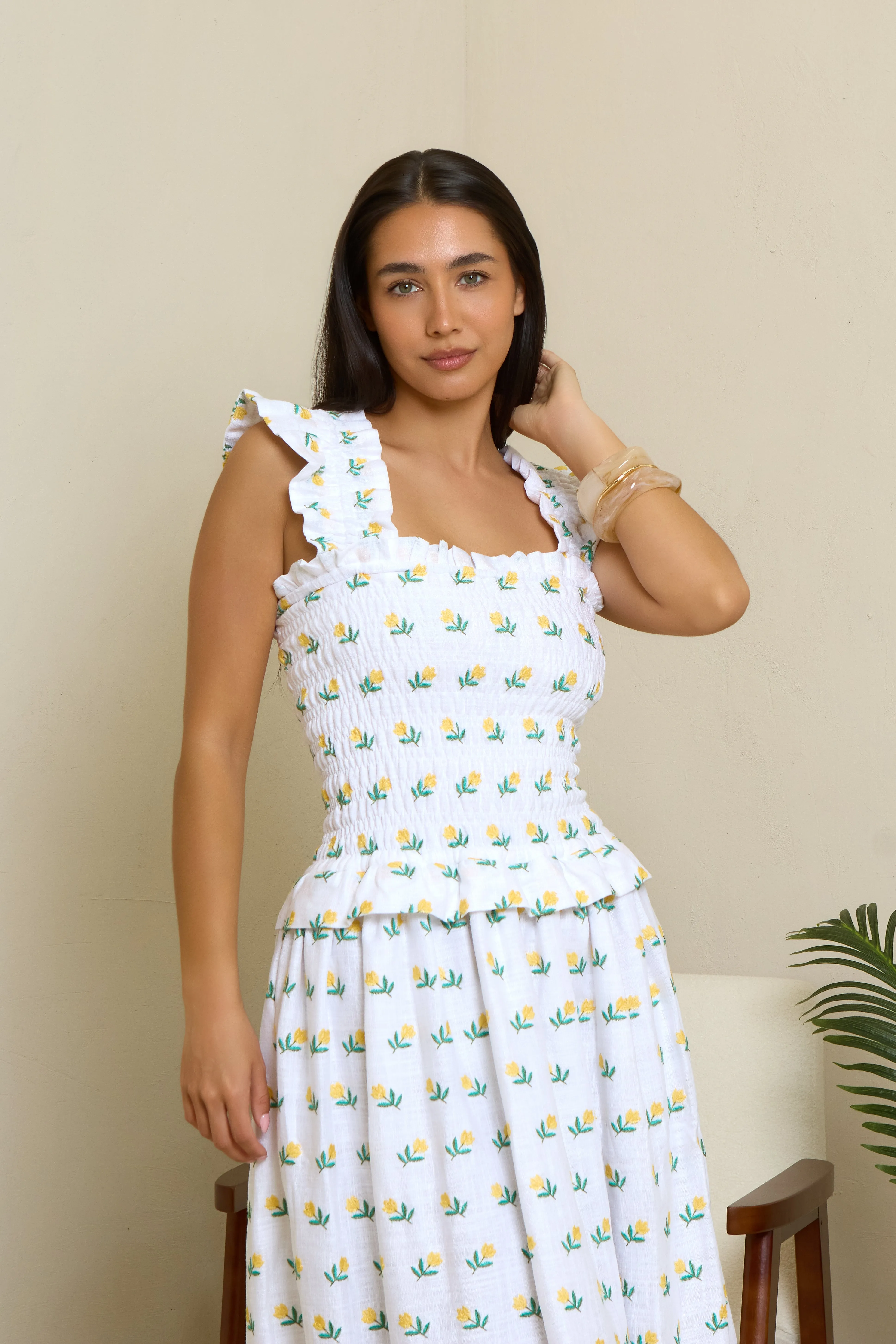 Maisie Dress - Floral Embroidered Fabric sold by Molby the Label product image thumbnail 3