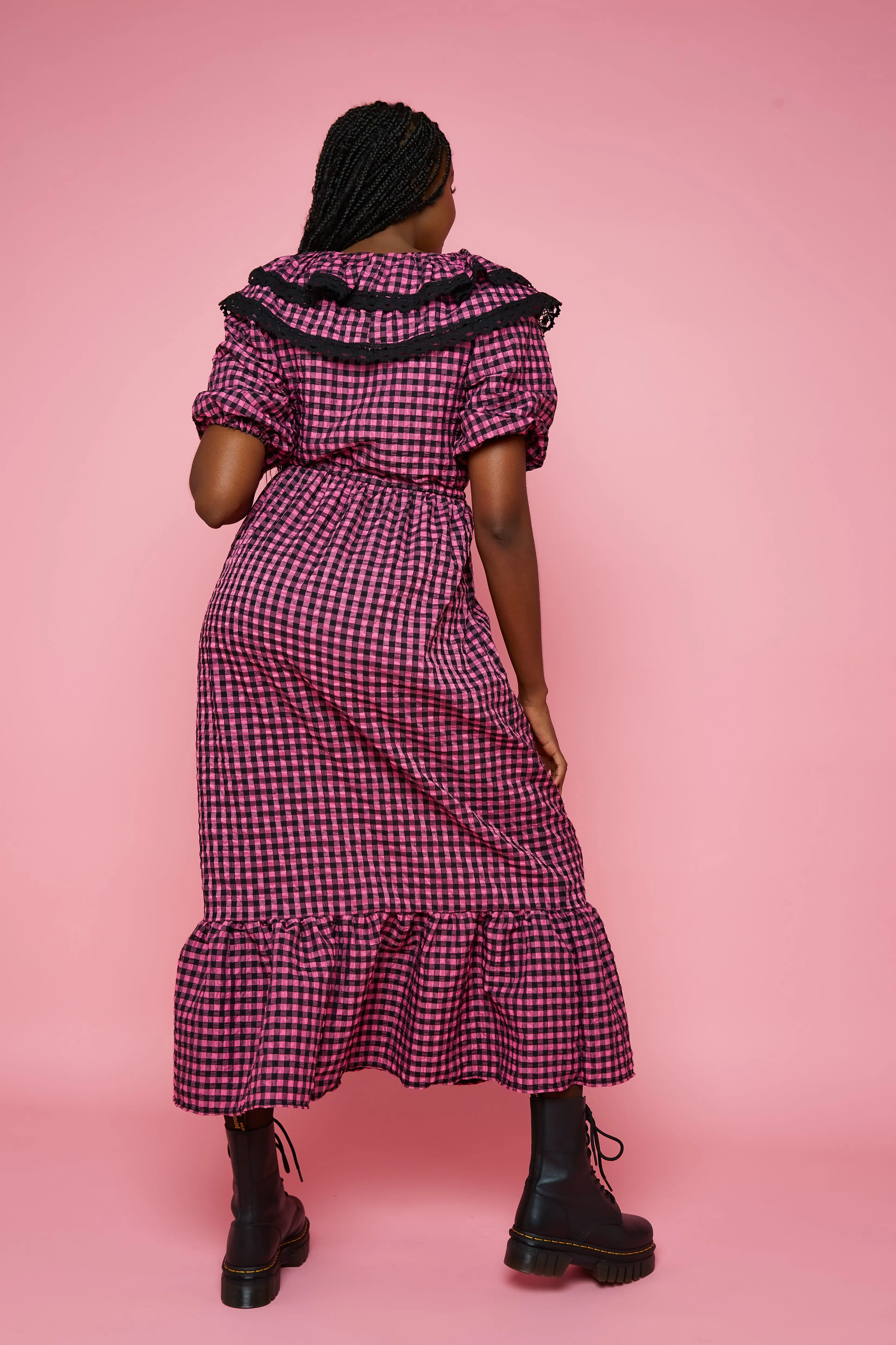 Hattie Dress - Pink Gingham STOCK sold by Molby the Label product image thumbnail 2