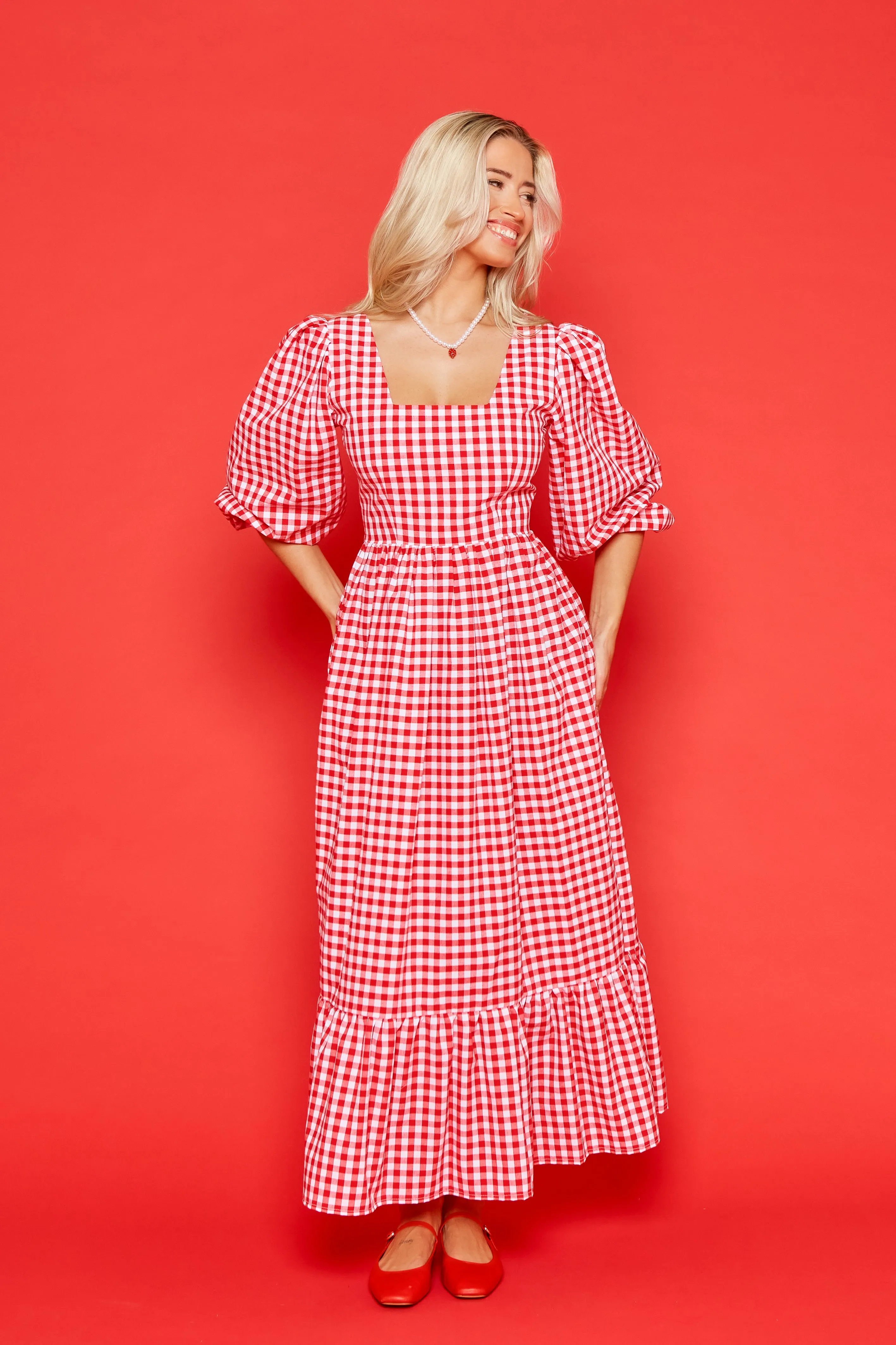 Patty Dress - Red Gingham sold by Molby the Label product image thumbnail 5