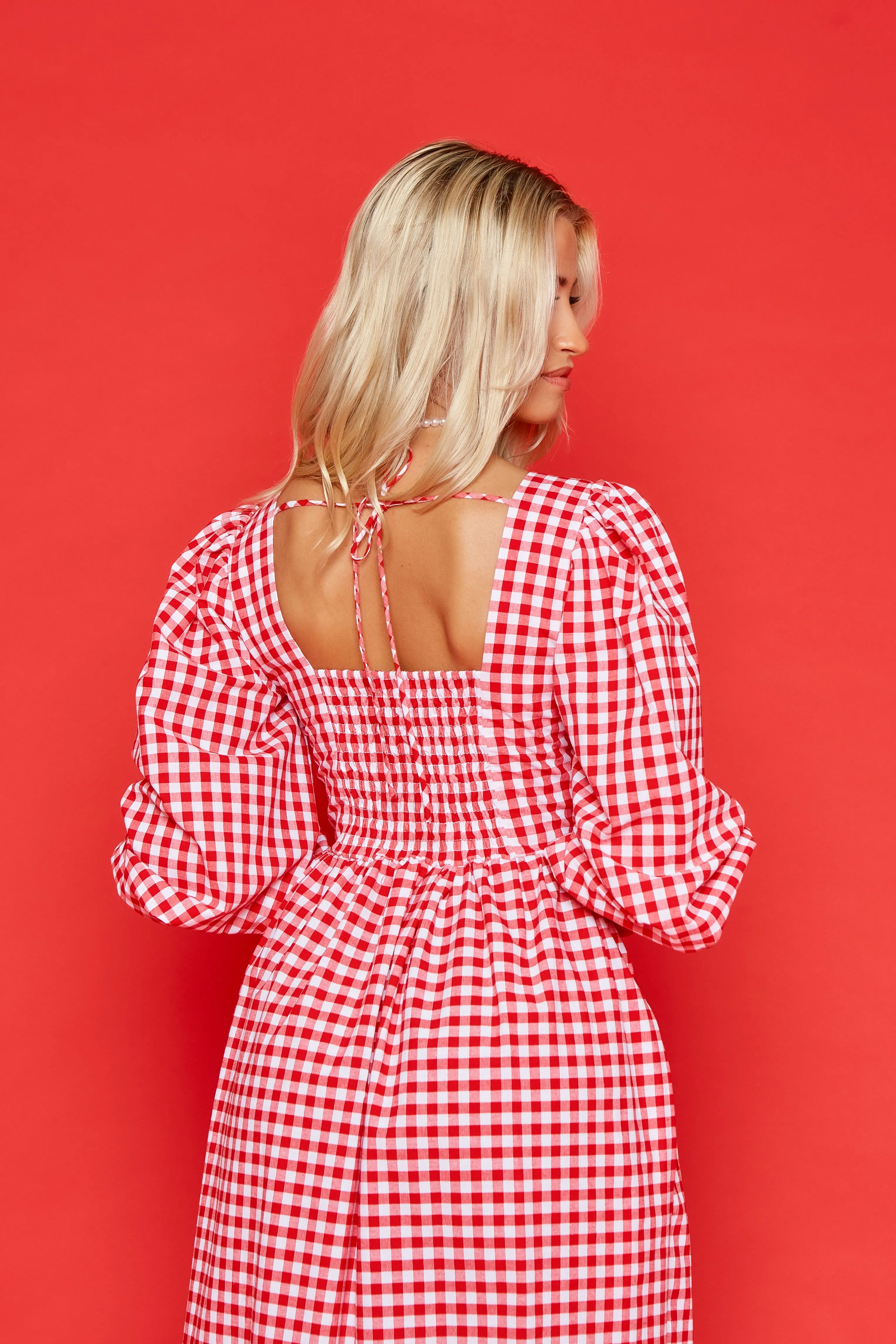 Patty Dress - Red Gingham sold by Molby the Label product image thumbnail 4