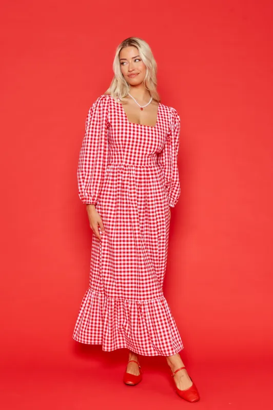 Patty Dress - Red Gingham sold by Molby the Label