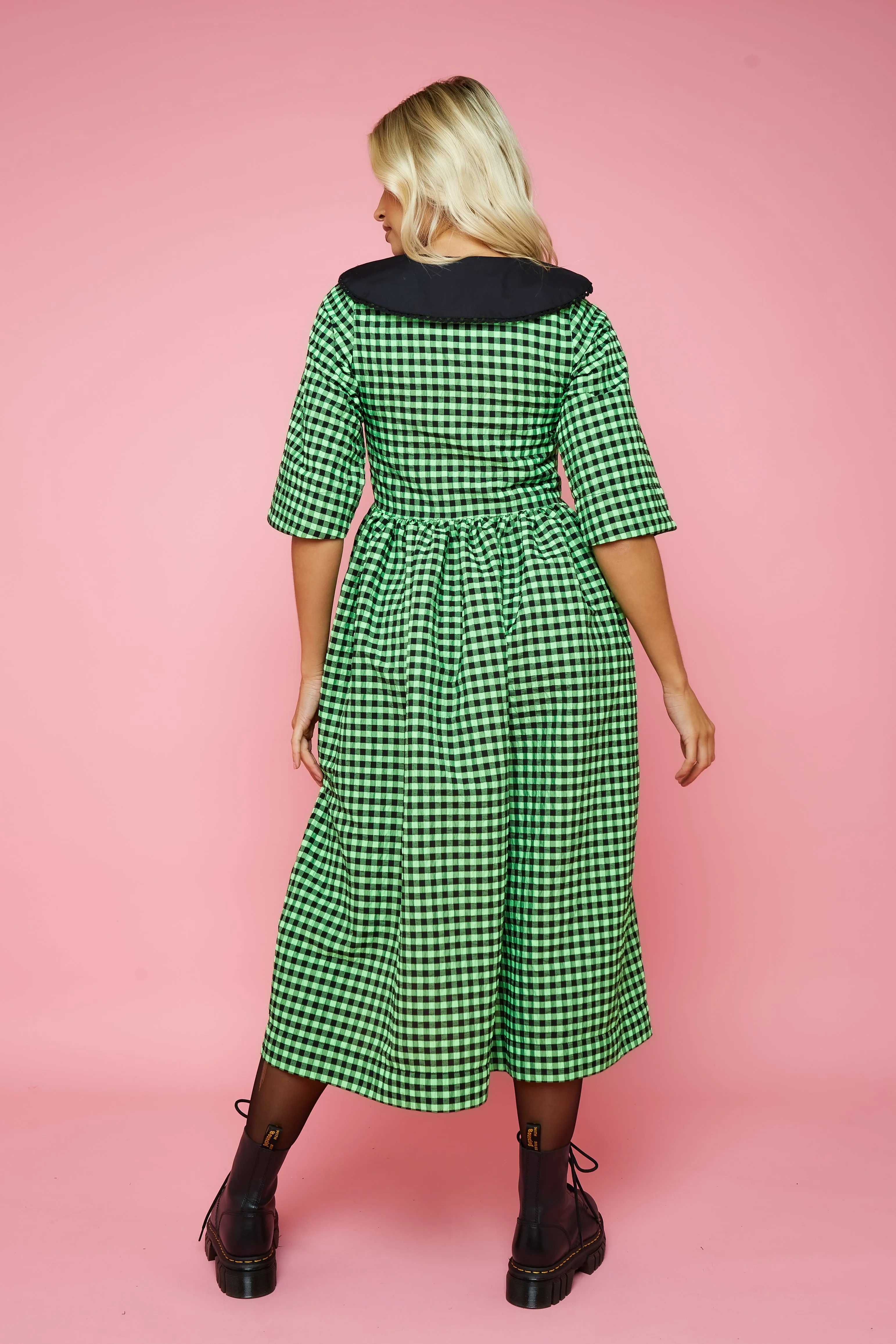 Aggy Dress - Green Gingham STOCK sold by Molby the Label product image thumbnail 2