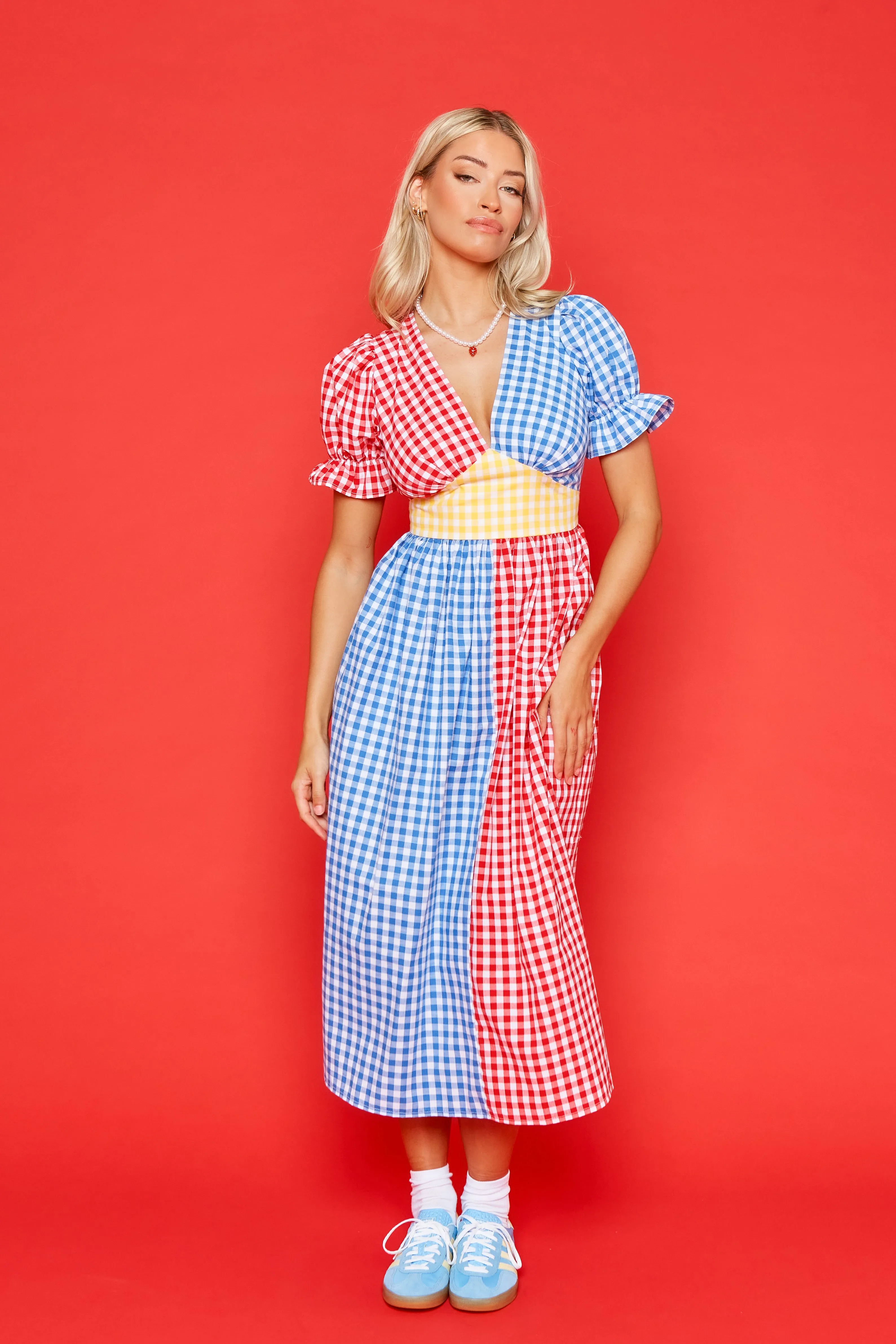Tilda Dress - Red & Blue STOCK sold by Molby the Label product image thumbnail 2