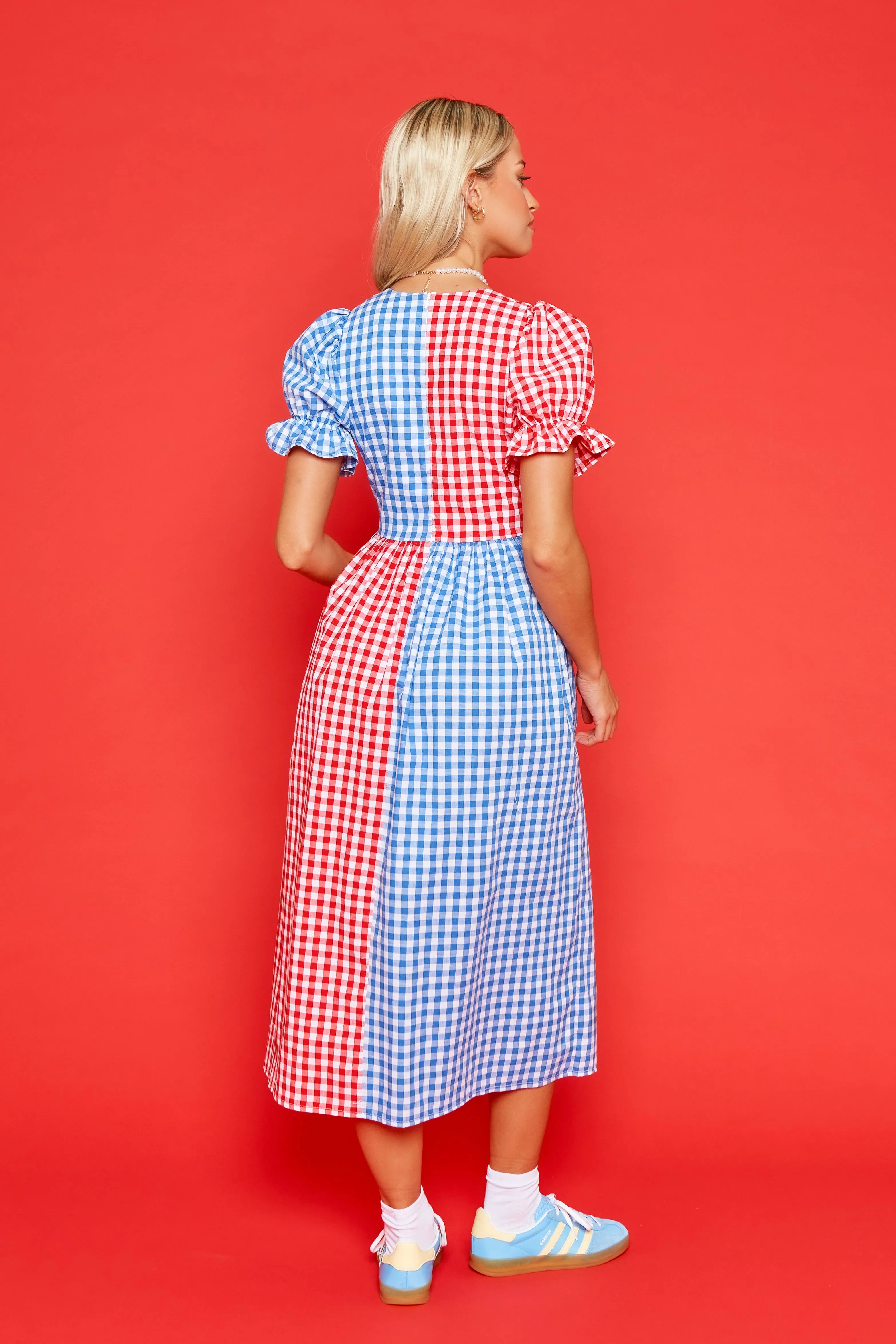 Tilda Dress - Red & Blue STOCK sold by Molby the Label product image thumbnail 4