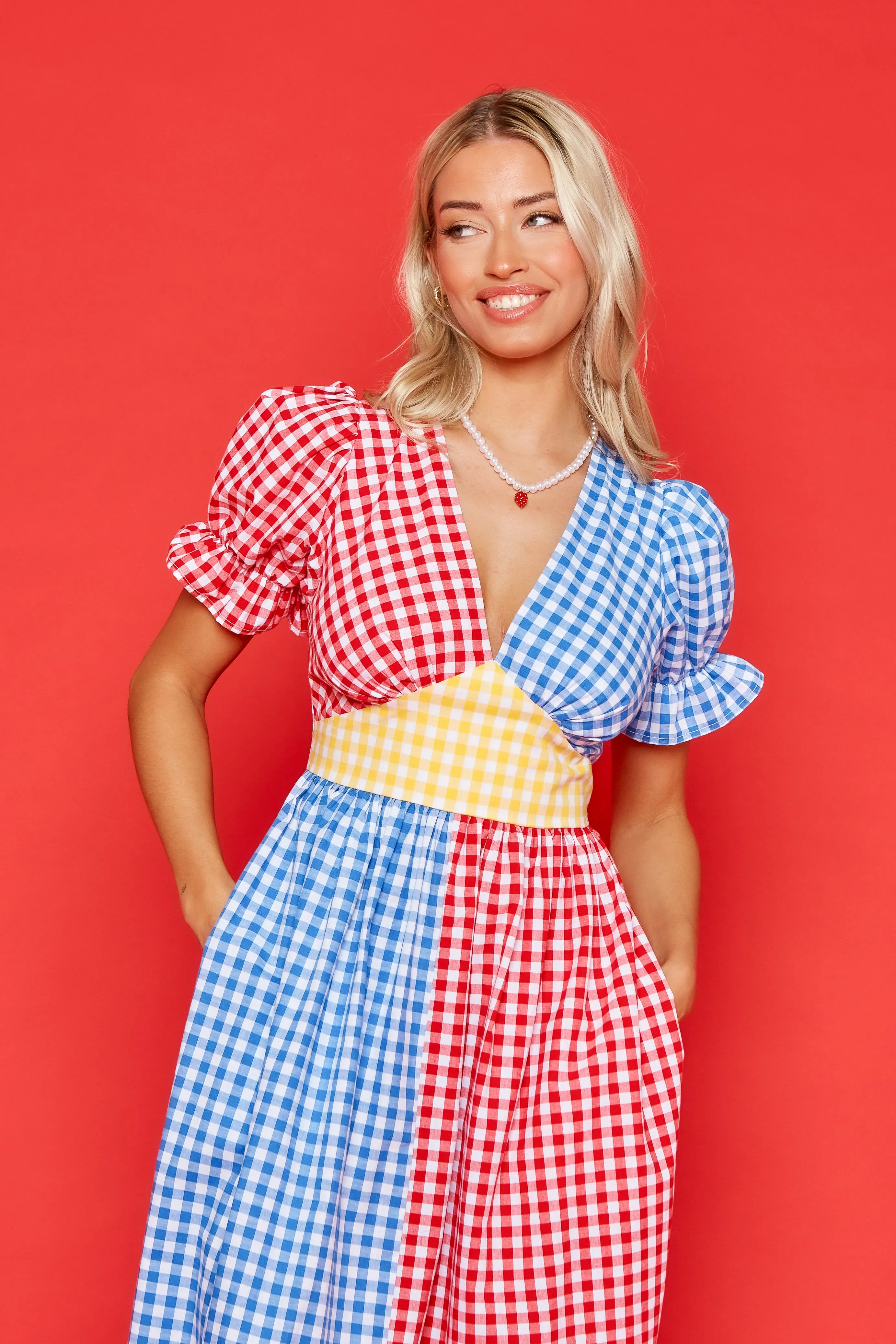 Tilda Dress - Red & Blue STOCK sold by Molby the Label product image thumbnail 5