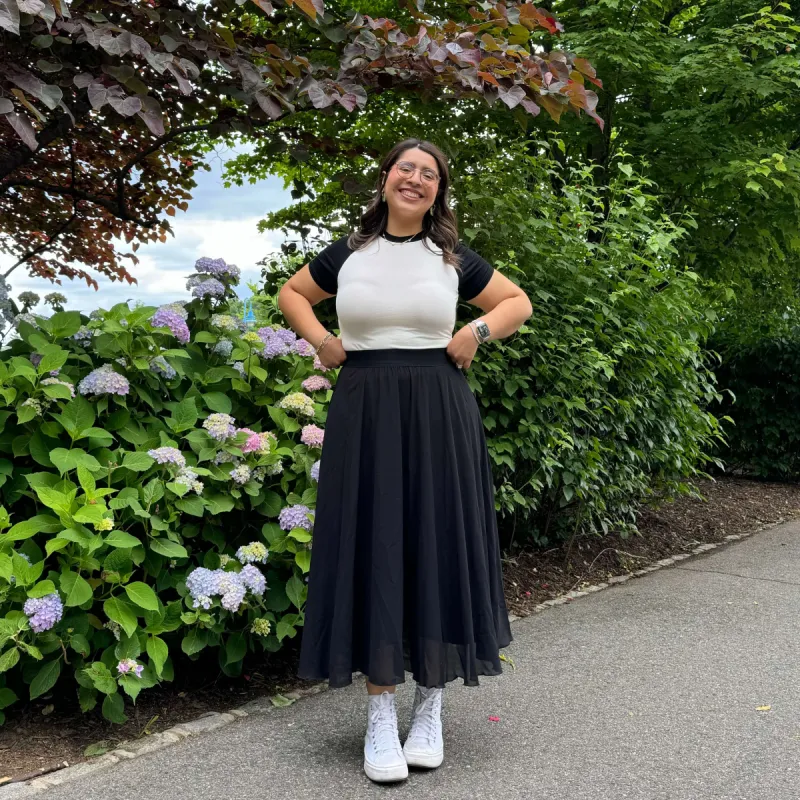 Chiffon Midi Skirt - Black *Clearance Sale* sold by Shiny by Nature
