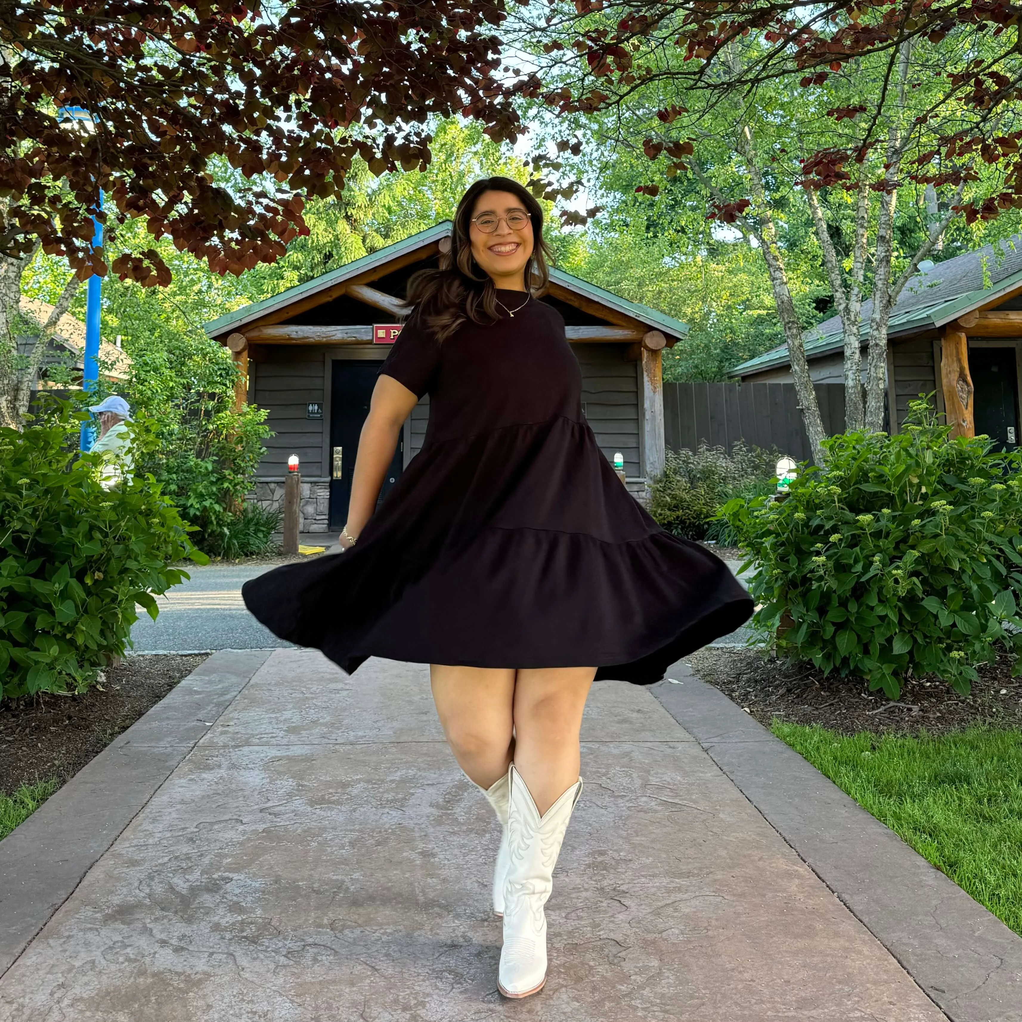 Tiered Shirt Dress - Black *Clearance Sale* sold by Shiny by Nature product image thumbnail 3