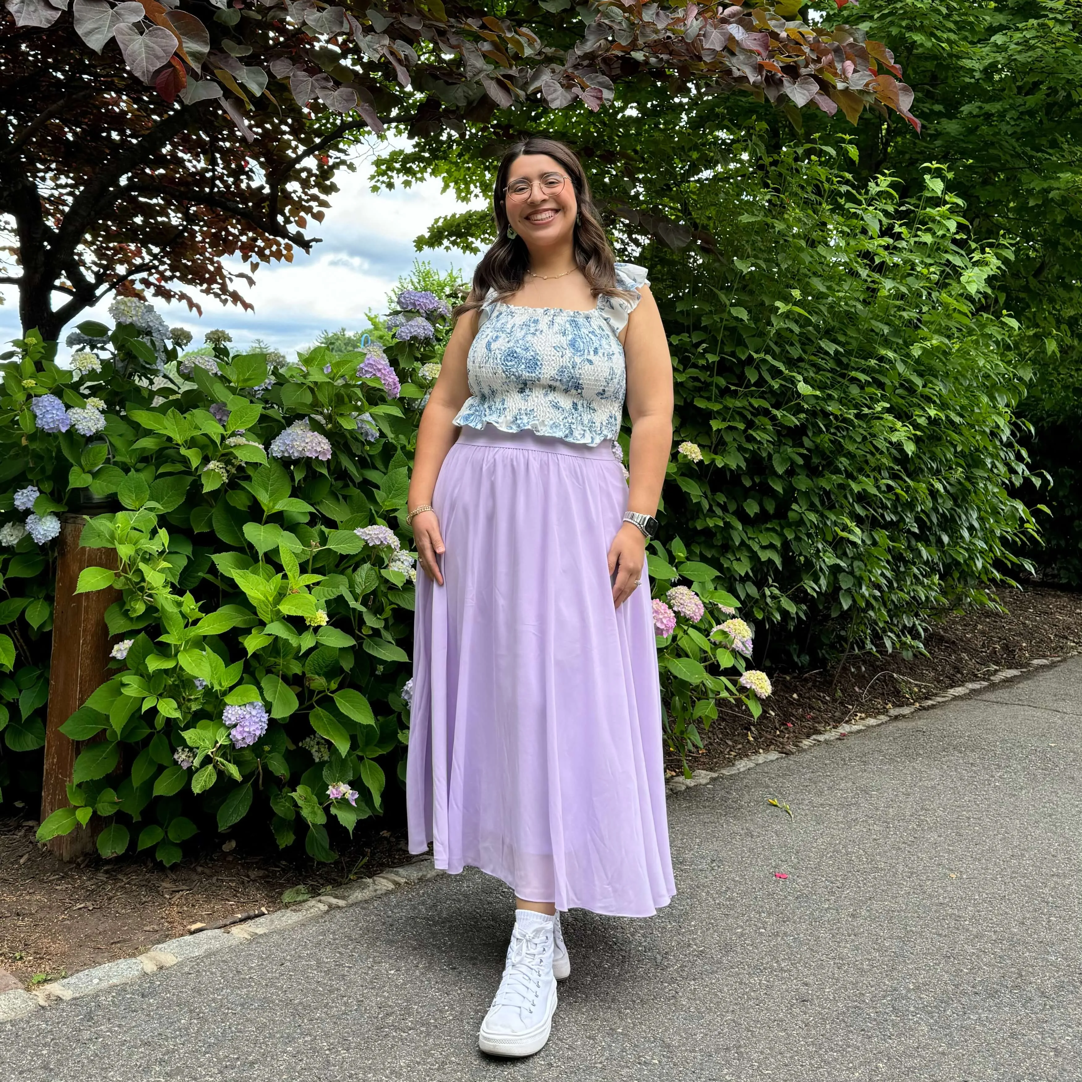 Chiffon Midi Skirt - Lavender *Clearance Sale* sold by Shiny by Nature