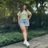Diagonal Button-Up - Matcha Gingham *Clearance Sale* sold by Shiny by Nature
