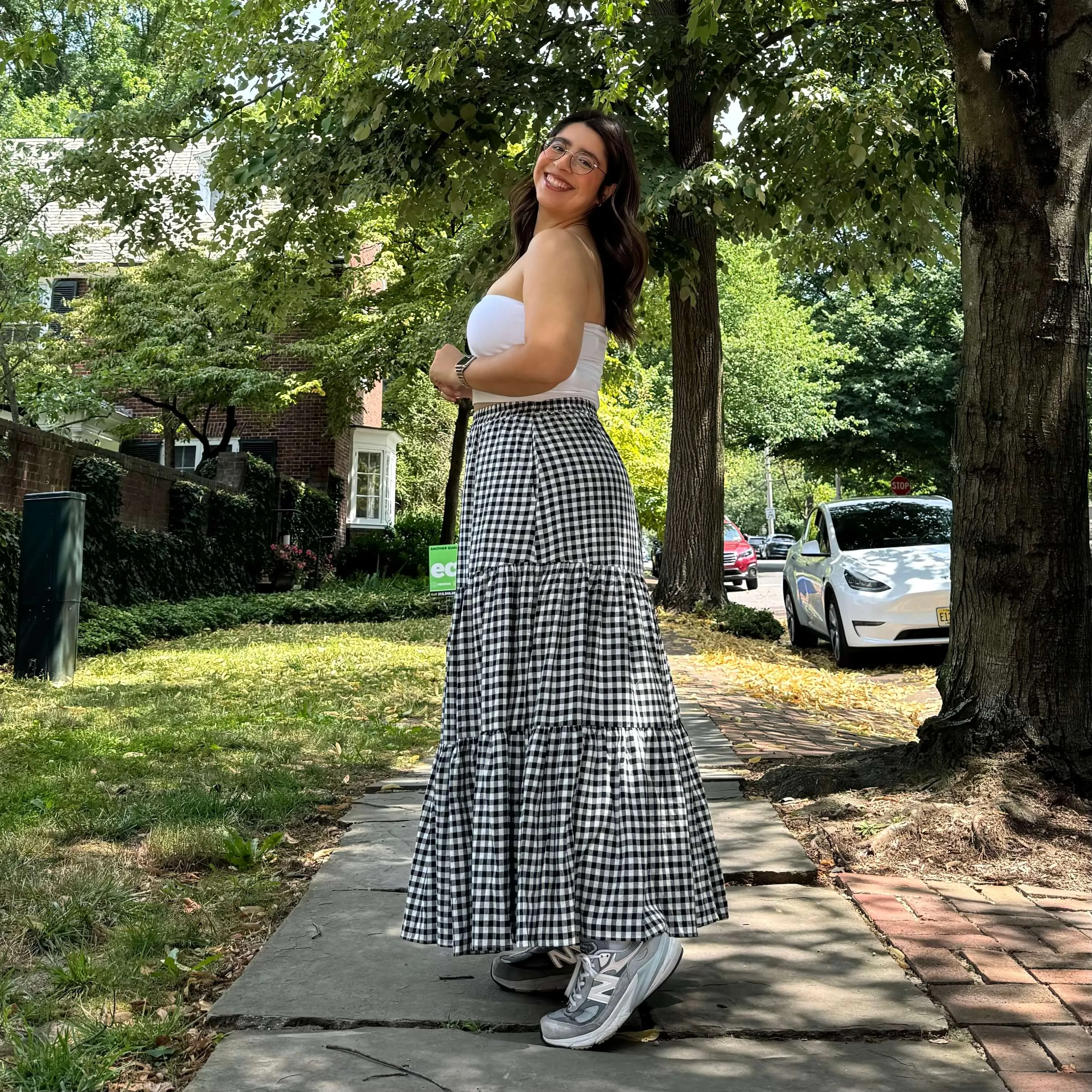 Gingham Long Skirt - Black *Clearance Sale* sold by Shiny by Nature product image thumbnail 4