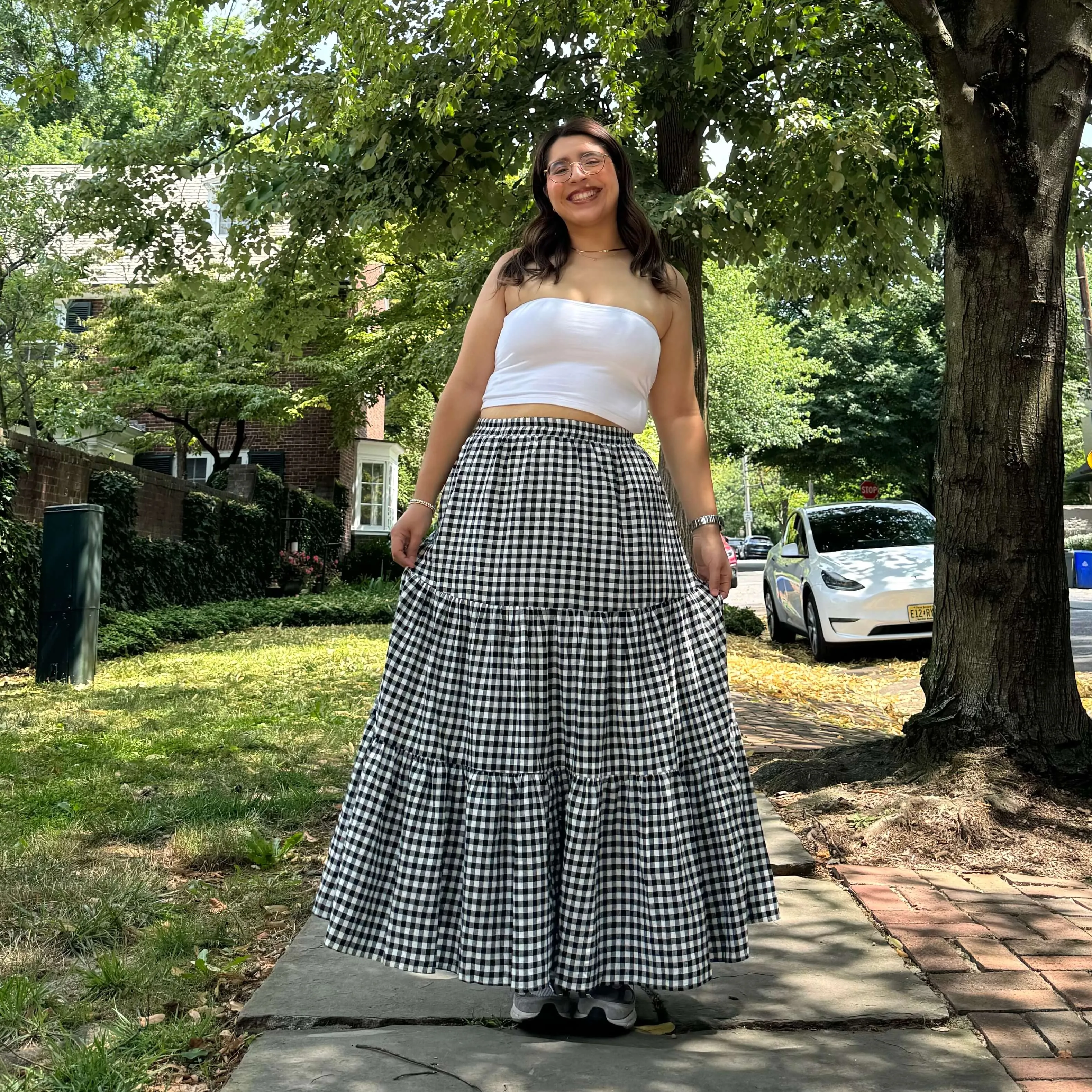 Gingham Long Skirt - Black *Clearance Sale* sold by Shiny by Nature product image thumbnail 2
