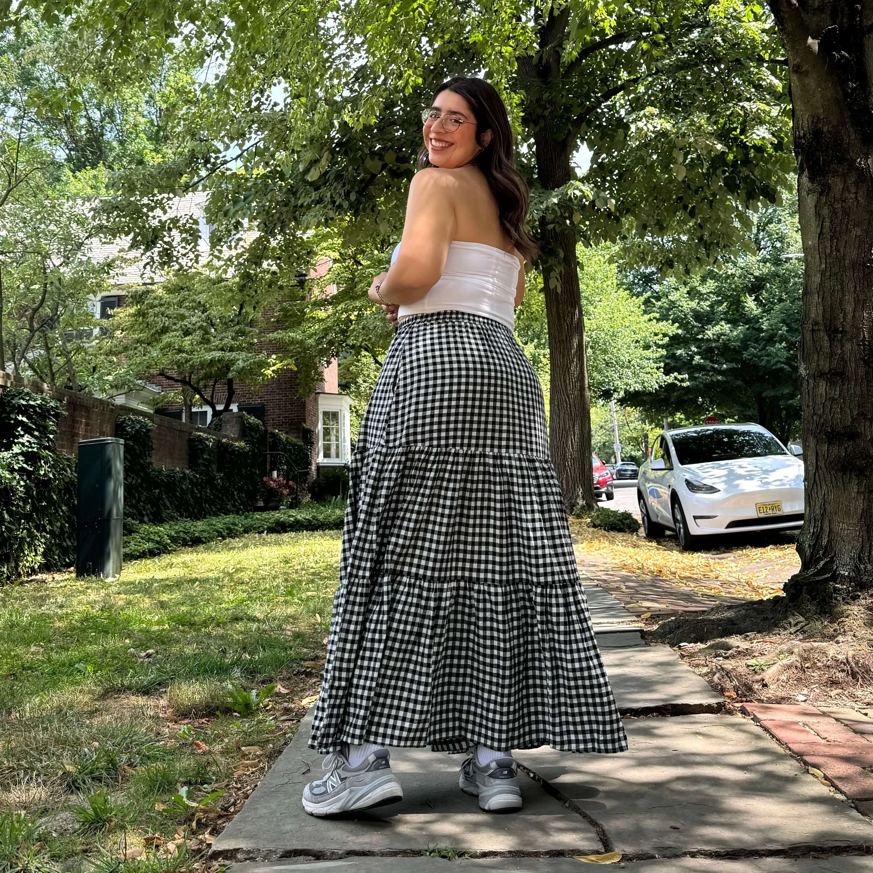 Gingham Long Skirt - Black *Clearance Sale* sold by Shiny by Nature product image thumbnail 5