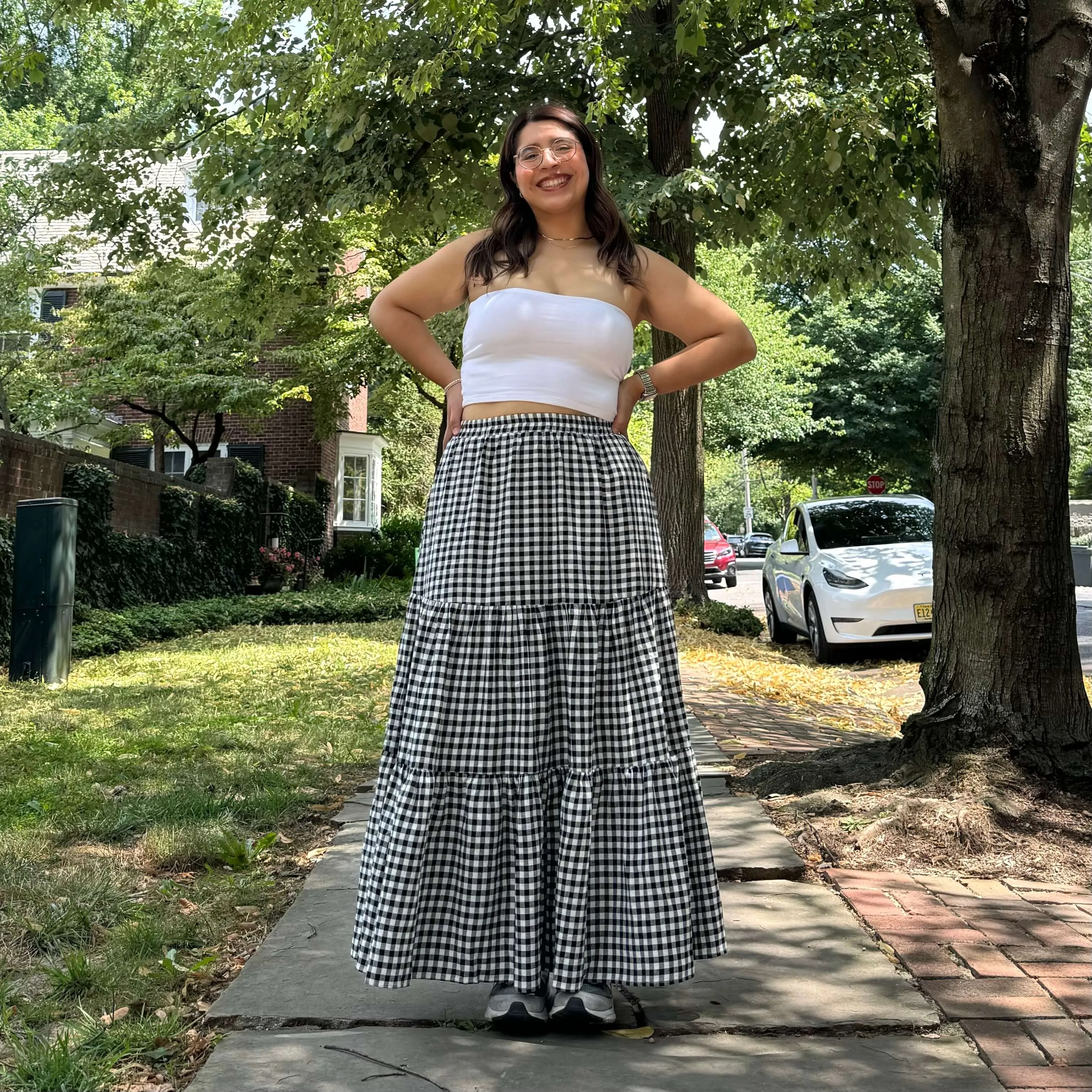 Gingham Long Skirt - Black *Clearance Sale* sold by Shiny by Nature product image thumbnail 3