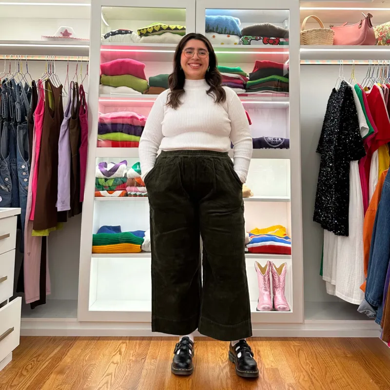 25 Inch Corduroy Pants - Olive *Clearance Sale* sold by Shiny by Nature