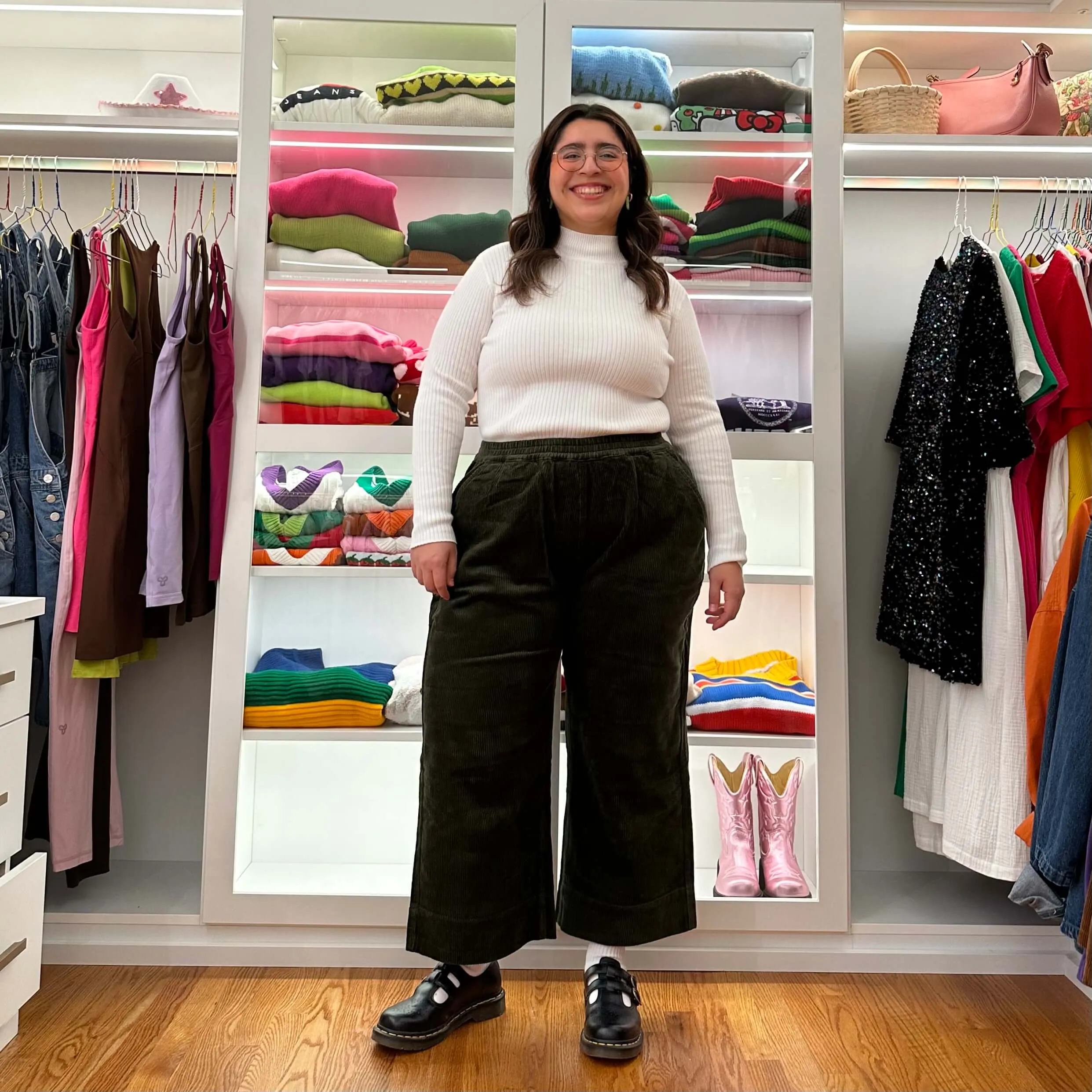 25 Inch Corduroy Pants - Olive *Clearance Sale* sold by Shiny by Nature product image thumbnail 2