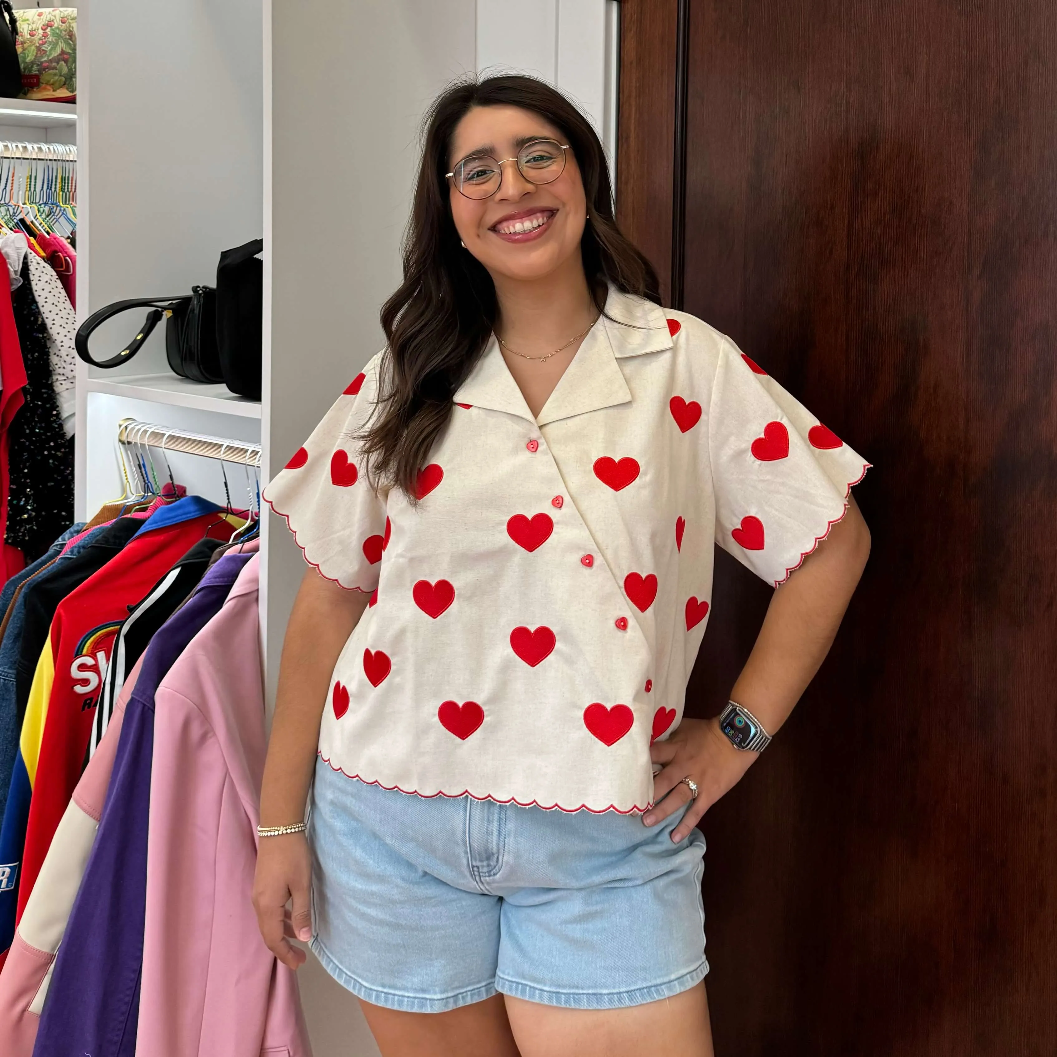 Diagonal Button-Up - Sweetheart *Clearance Sale* sold by Shiny by Nature