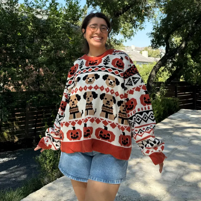 Pumpkin Dog Sweater *Clearance Sale* sold by Shiny by Nature