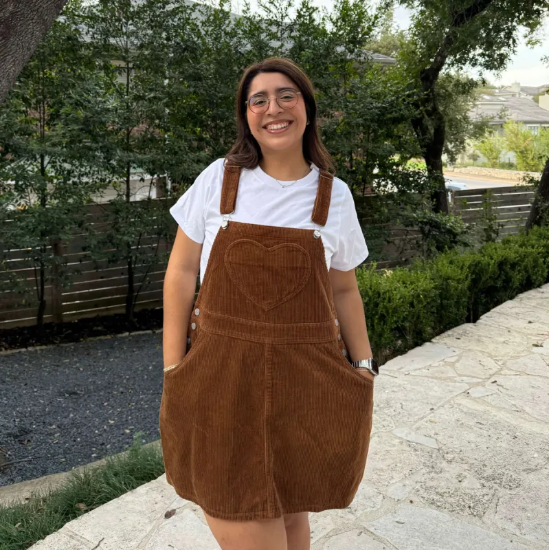 Corduroy Overall Dress - Acorn *Clearance Sale* sold by Shiny by Nature