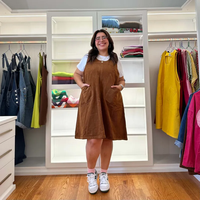 Corduroy Dress - Acorn *Clearance Sale* sold by Shiny by Nature