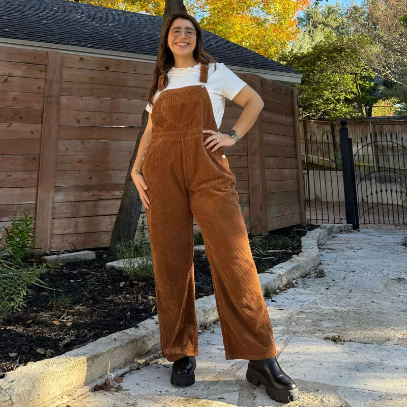 29" Corduroy Overall Jeans - Acorn *Clearance Sale* sold by Shiny by Nature