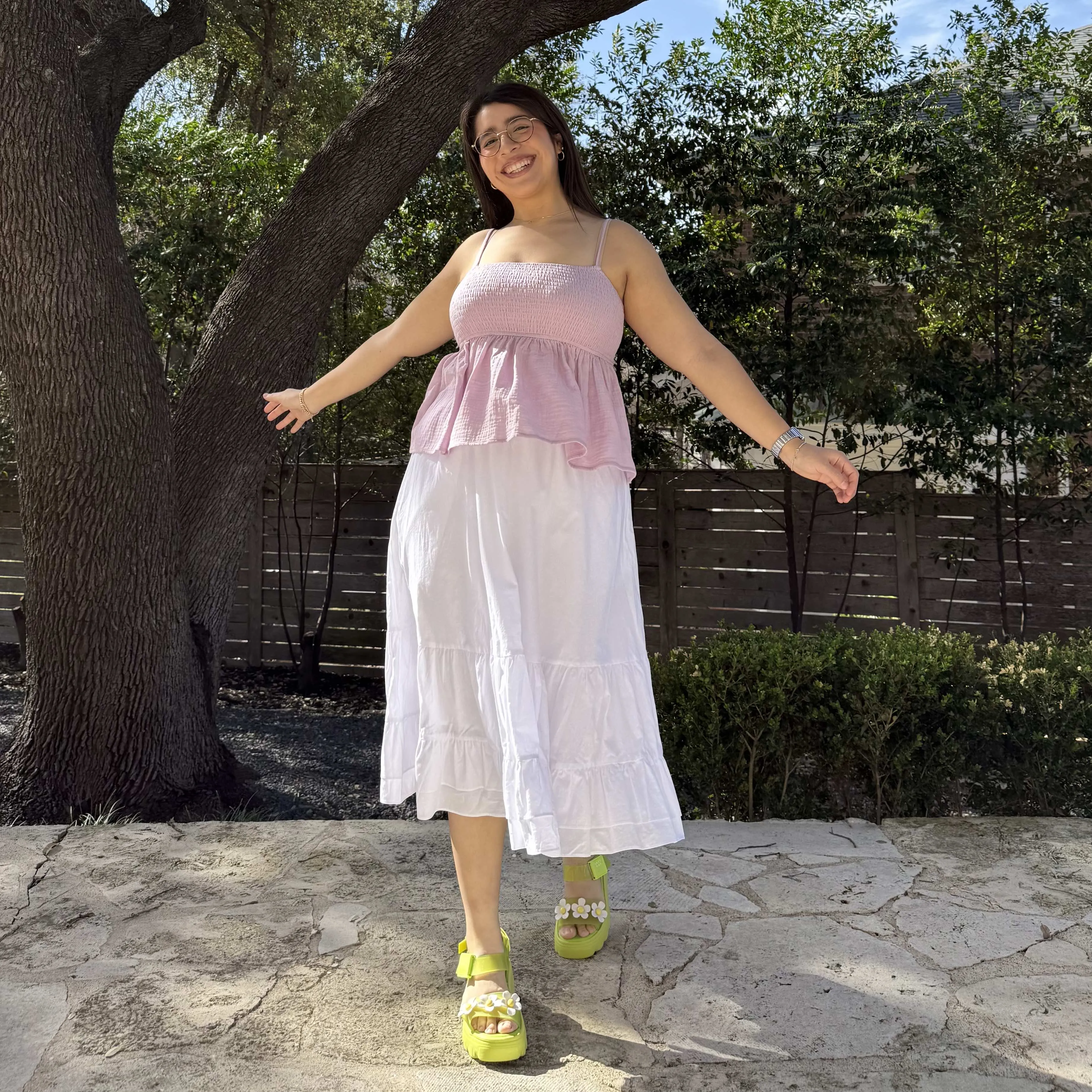 Smocked Strap Peplum Top - Lavender *Clearance Sale* sold by Shiny by Nature product image thumbnail 3