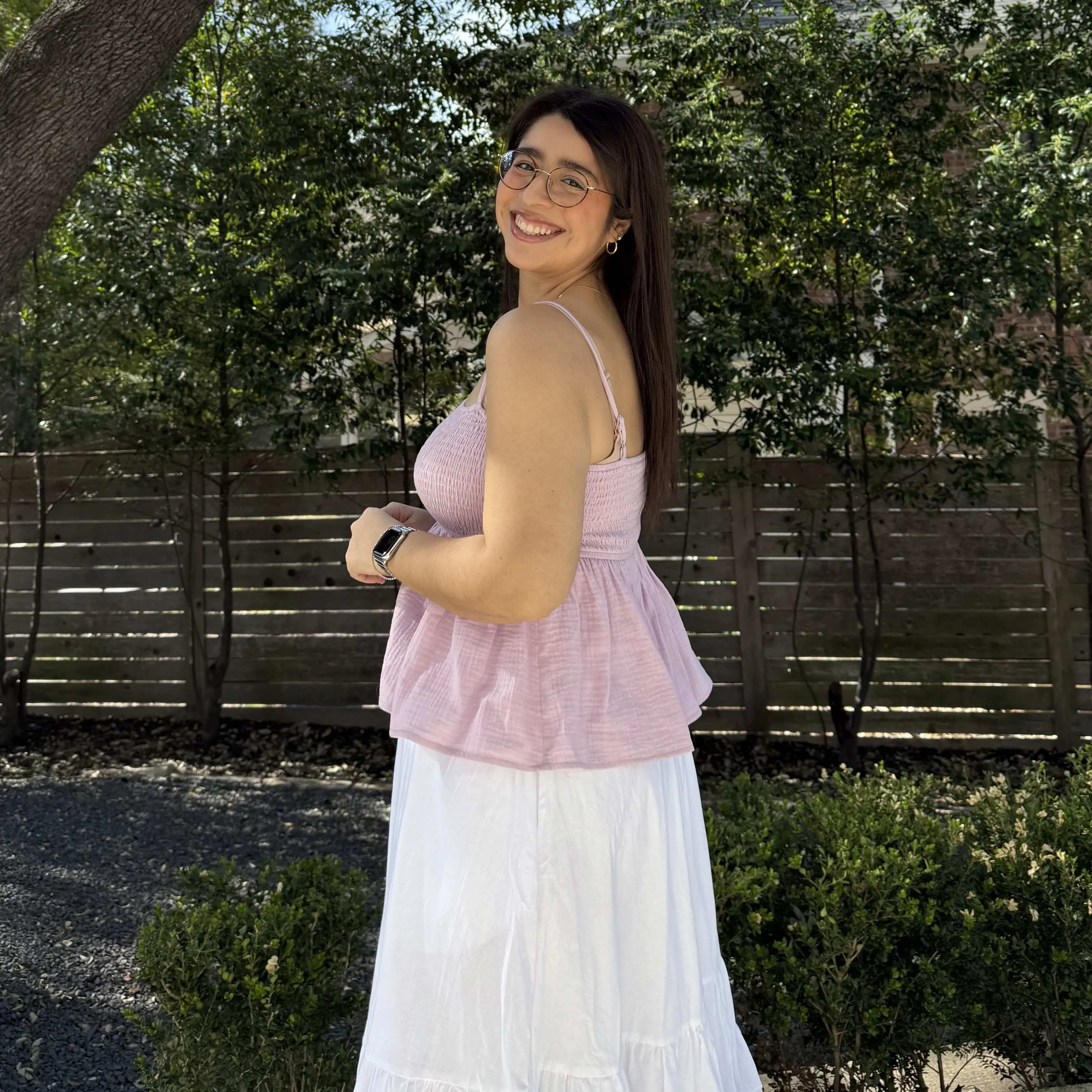 Smocked Strap Peplum Top - Lavender *Clearance Sale* sold by Shiny by Nature product image thumbnail 4