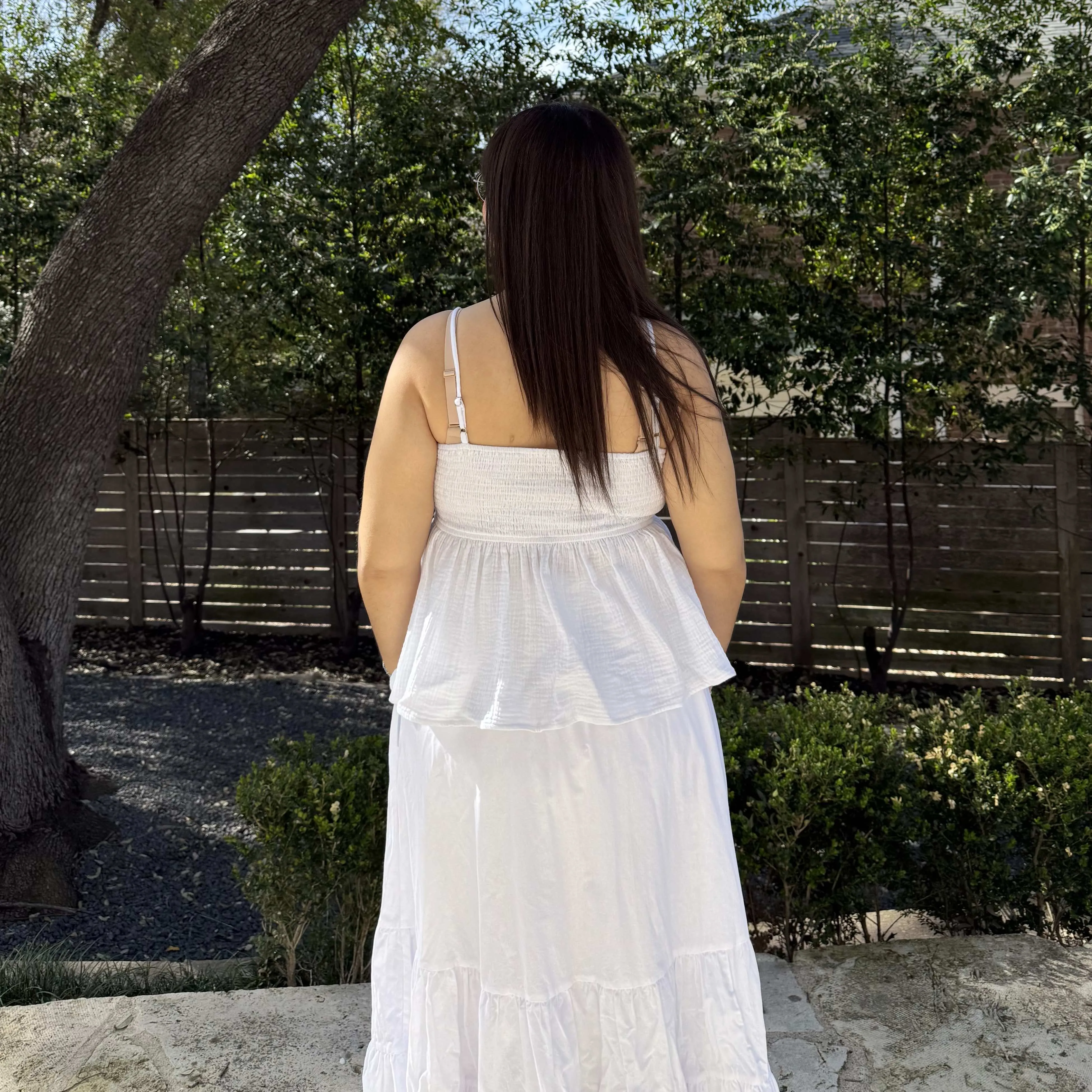 Smocked Strap Peplum Top - Tofu *Clearance Sale* sold by Shiny by Nature product image thumbnail 5