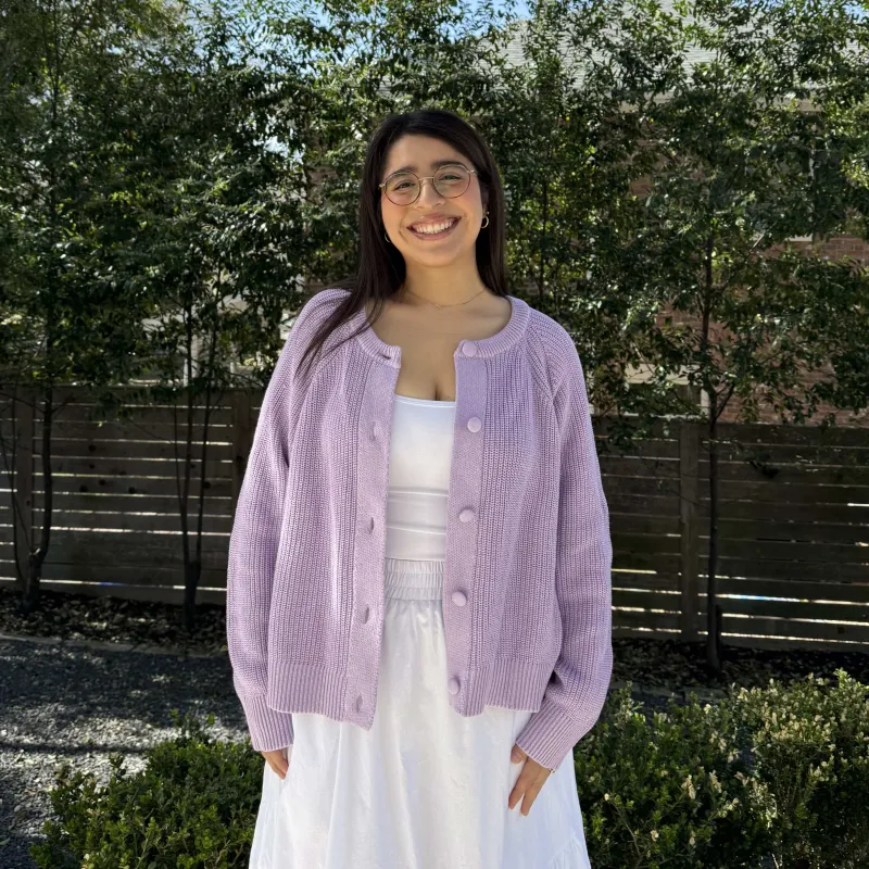 Pastel Cardigan - Lavender made by Shiny by Nature