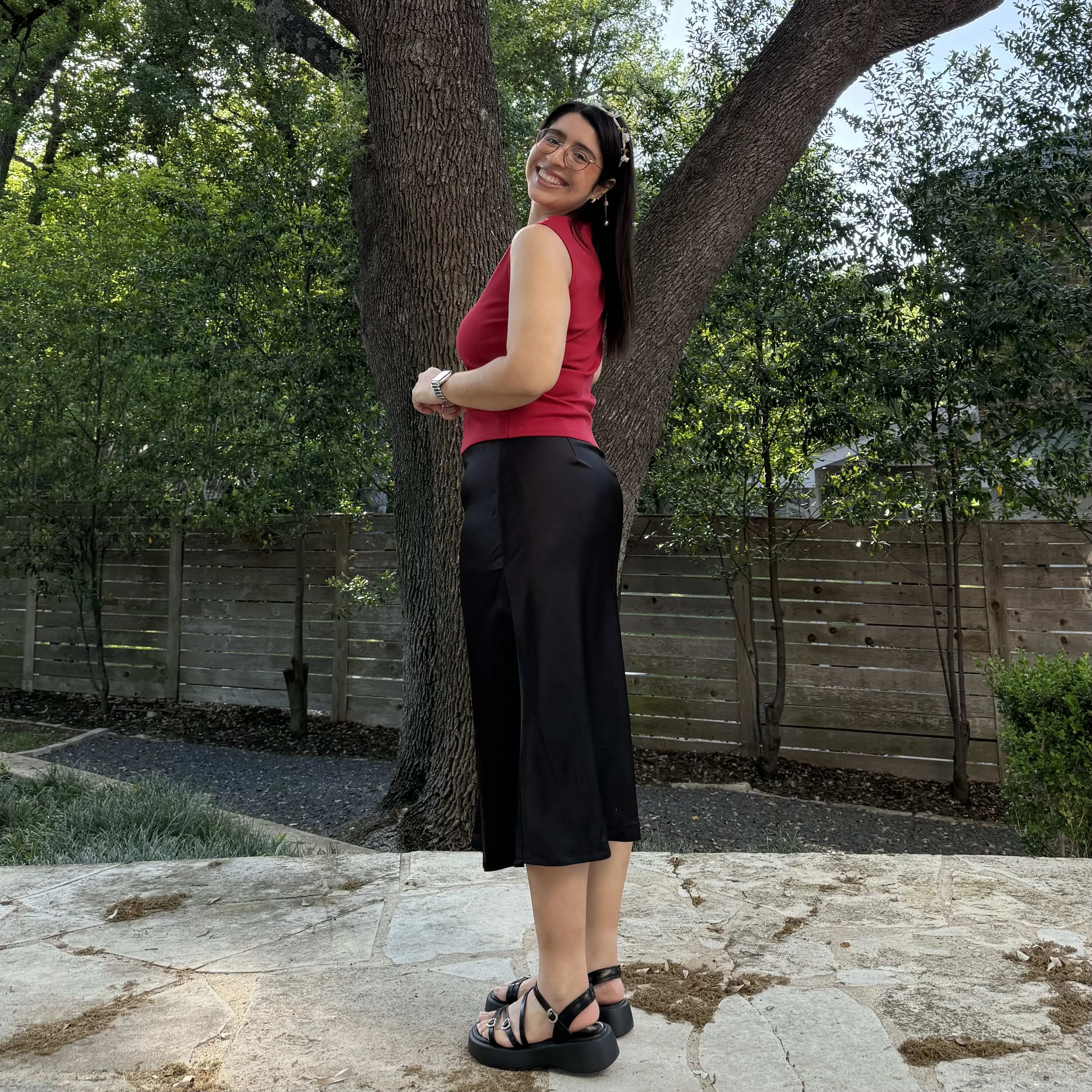 Satin Midi Skirt - Black *Clearance Sale* sold by Shiny by Nature product image thumbnail 2