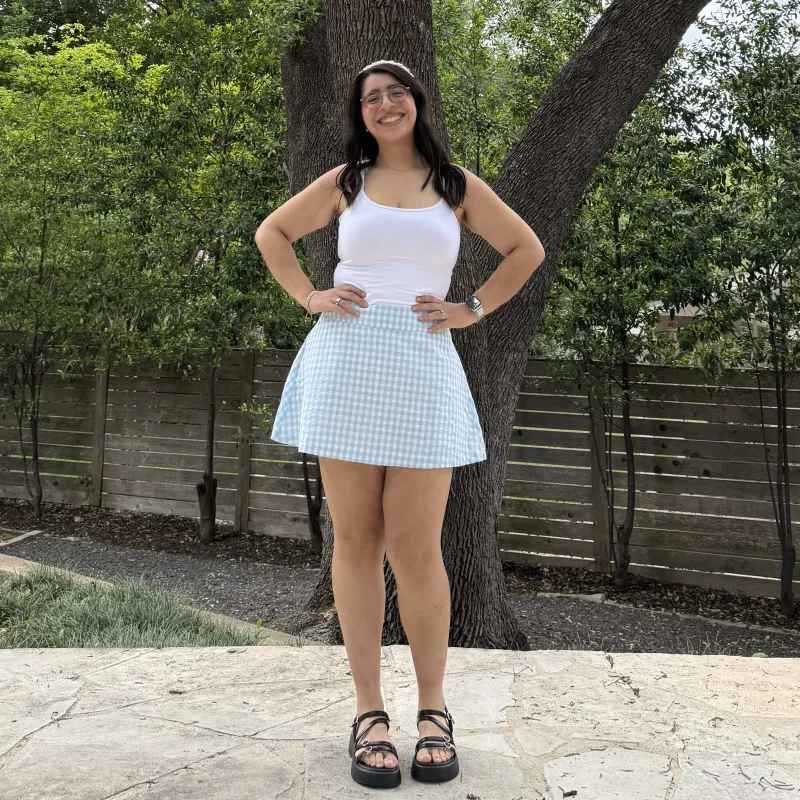 Christina Mini Skirt - Sky *Clearance Sale* sold by Shiny by Nature