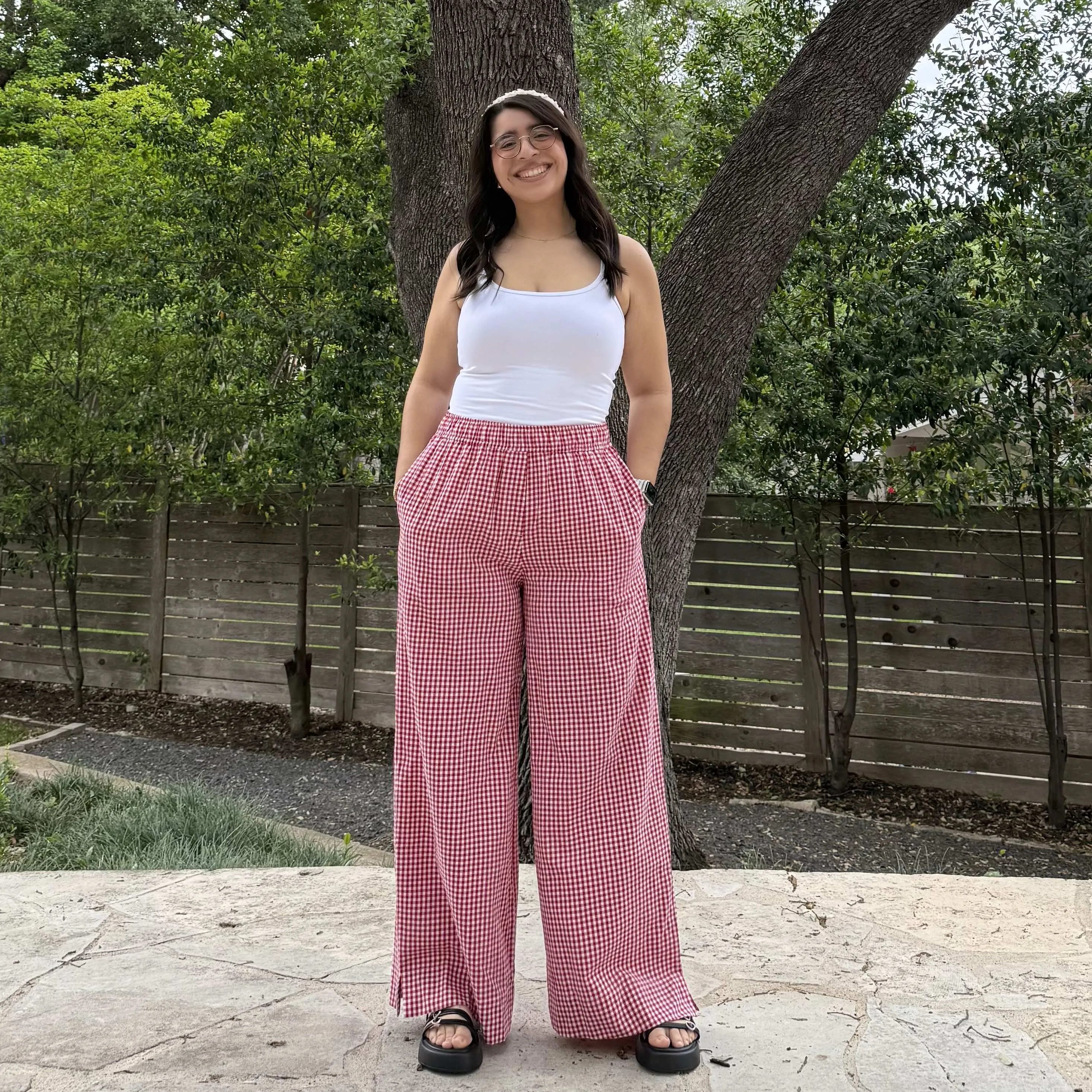 28" Inseam Picnic Pants - Red Gingham *Clearance Sale* sold by Shiny by Nature product image thumbnail 2